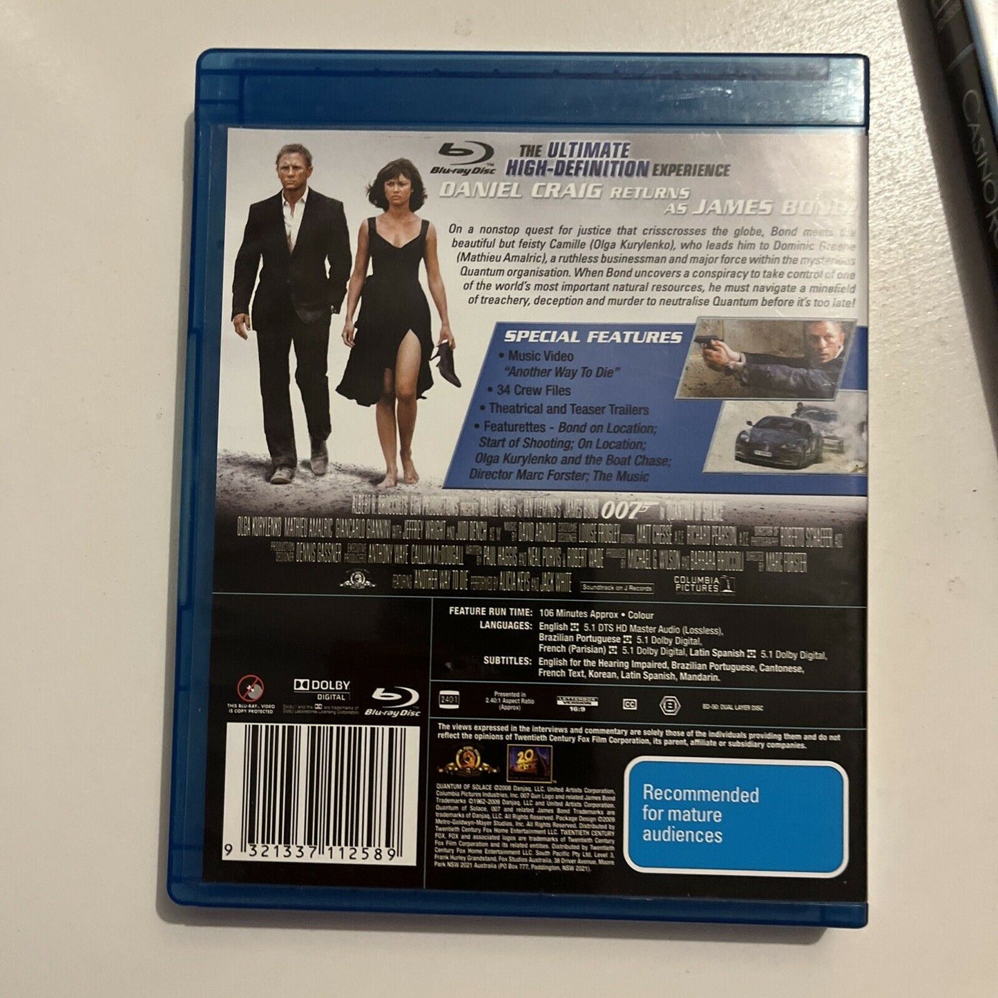 James Bond: Casino Royale / Quantum Of Solace (Blu-ray, 2008, 2-Disc) Region B