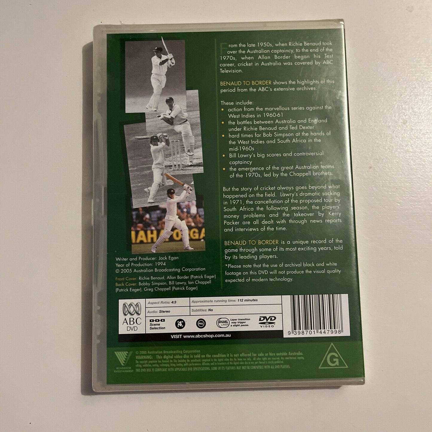 *New Sealed* Benaud To Border (DVD, 1994) Richie Benaud, Allan Border, Region 4