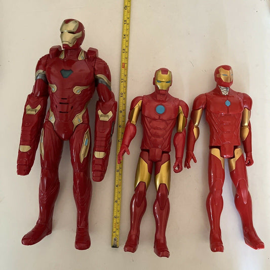 3x Iron Man Marvel Hasbro Action Figure 13" 2017, 2x 11" 2016,