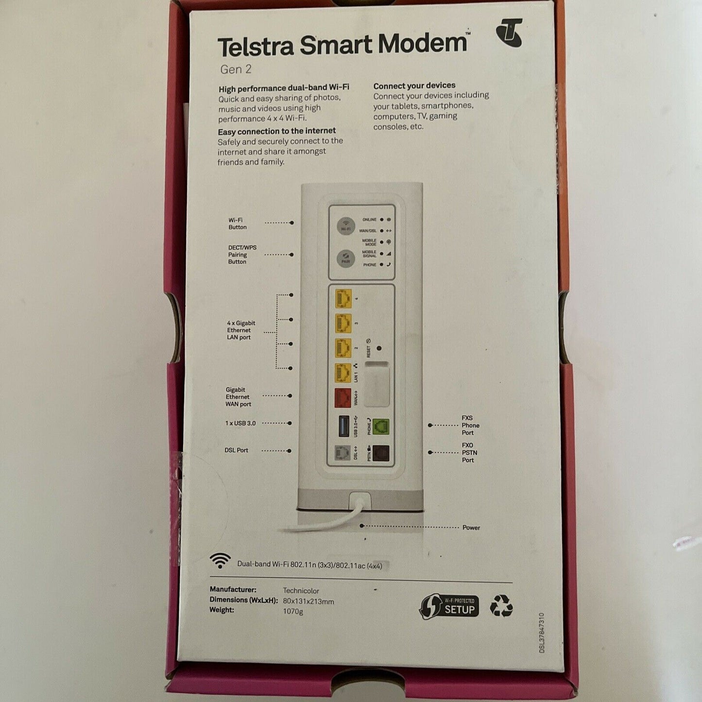 Telstra Smart Modem Gen 2 NBN + 4G Backup with Voice Backup Wifi Modem Router