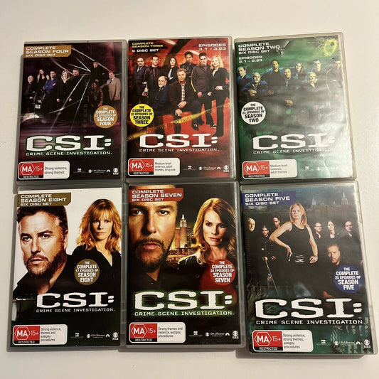 CSI: Crime Scene Investigation : Series 2,3,4,5,7,8 (DVD, 2009, 36-Disc) Region4