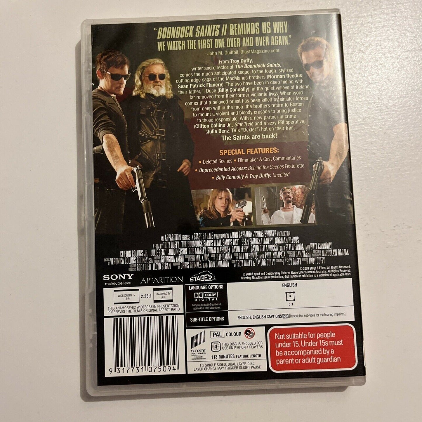 The Boondock Saints II - All Saints Day (DVD, 2009) Region 4