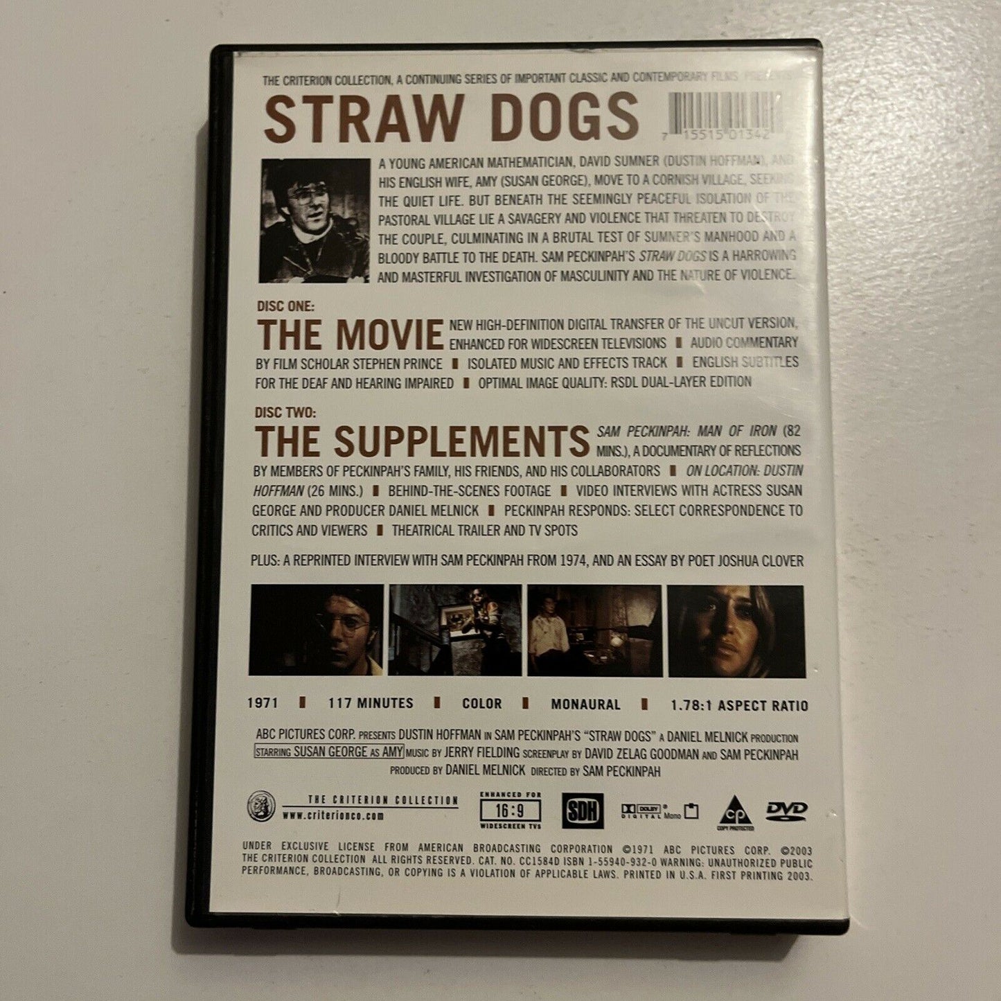 The Criterion Collection: Straw Dogs - By Sam Peckinpah (DVD, 1971, 2-Disc)
