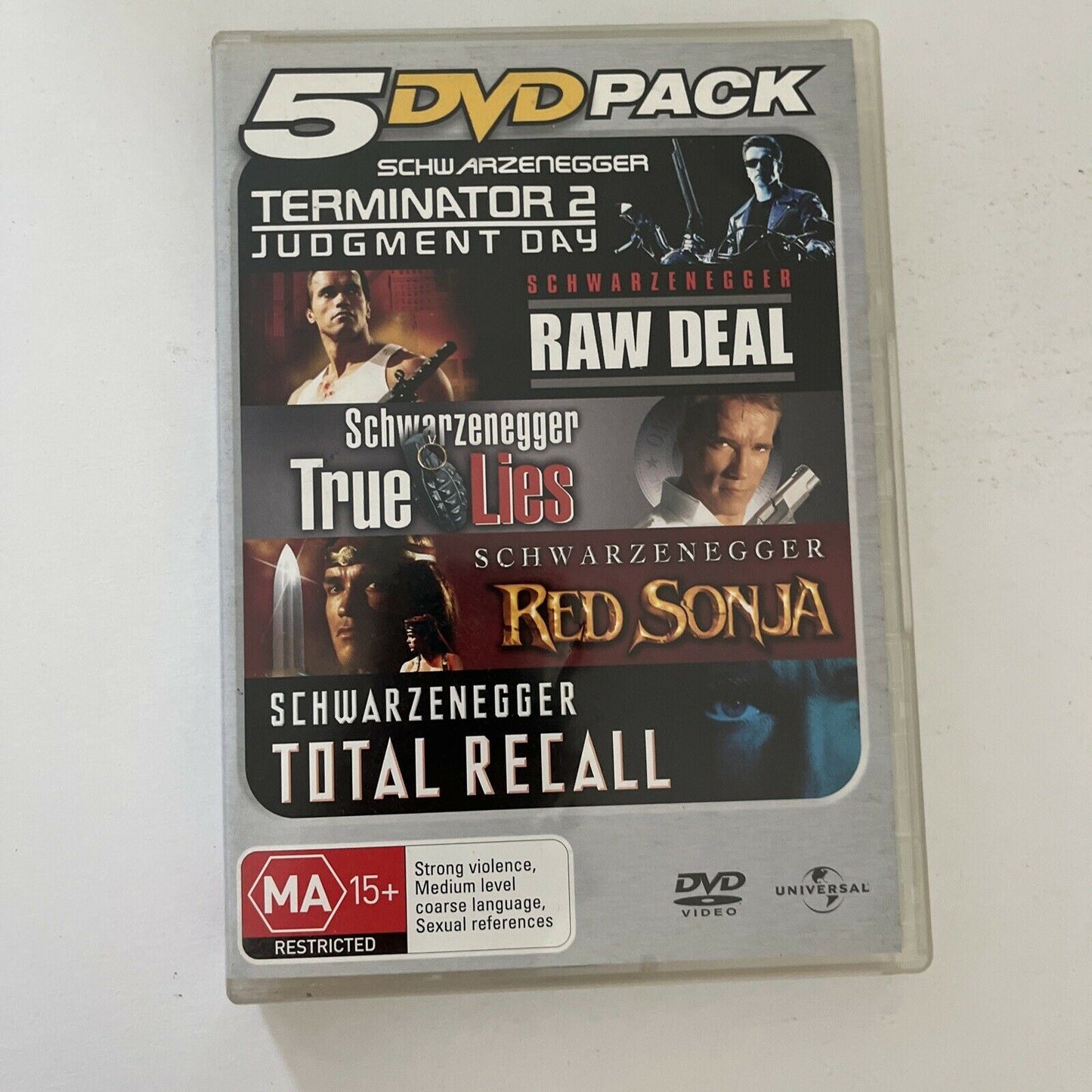 Terminator 2 / Raw Deal / True Lies / Red Sonja / Total Recall (DVD) Region 4