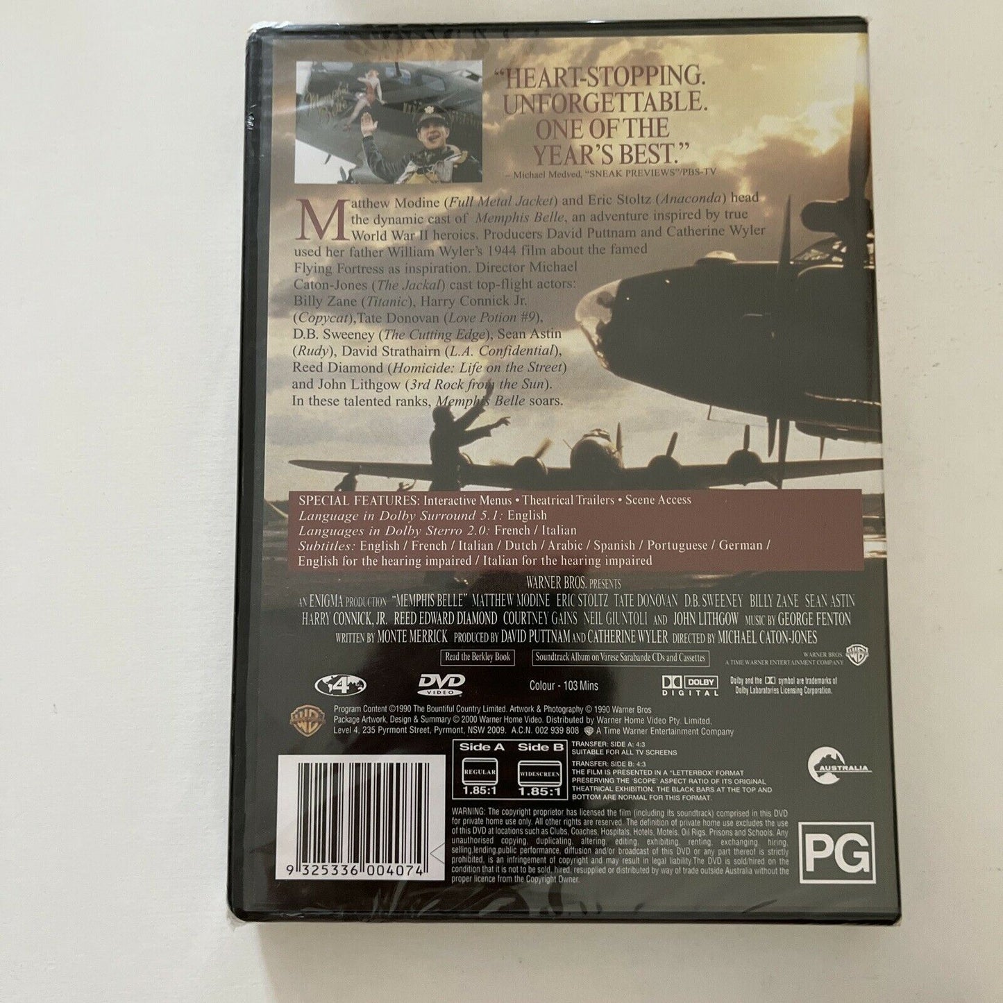*New Sealed* Memphis Belle (DVD, 1990) Matthew Modine, Eric Stoltz, Region 4