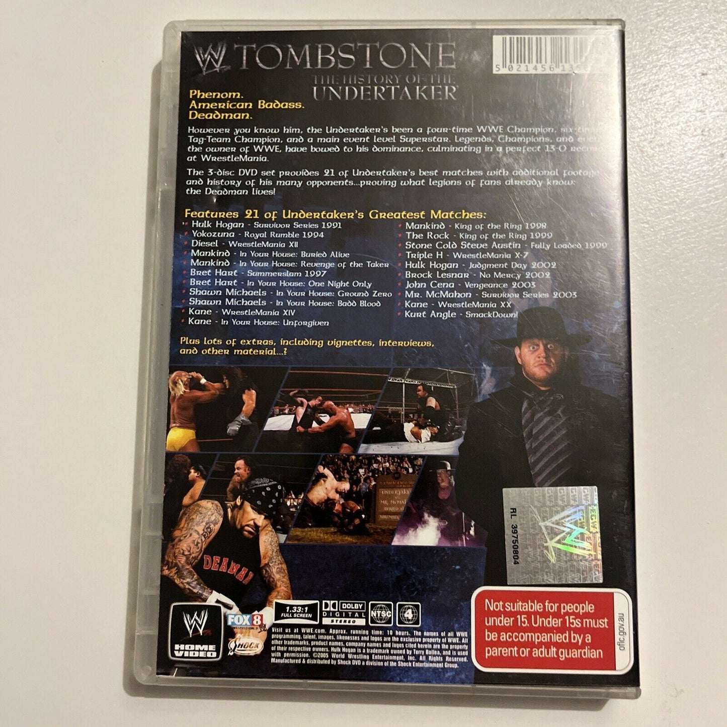 WWE - Tombstone - The History Of The Undertaker (DVD, 2004, 3-Disc) Region 4