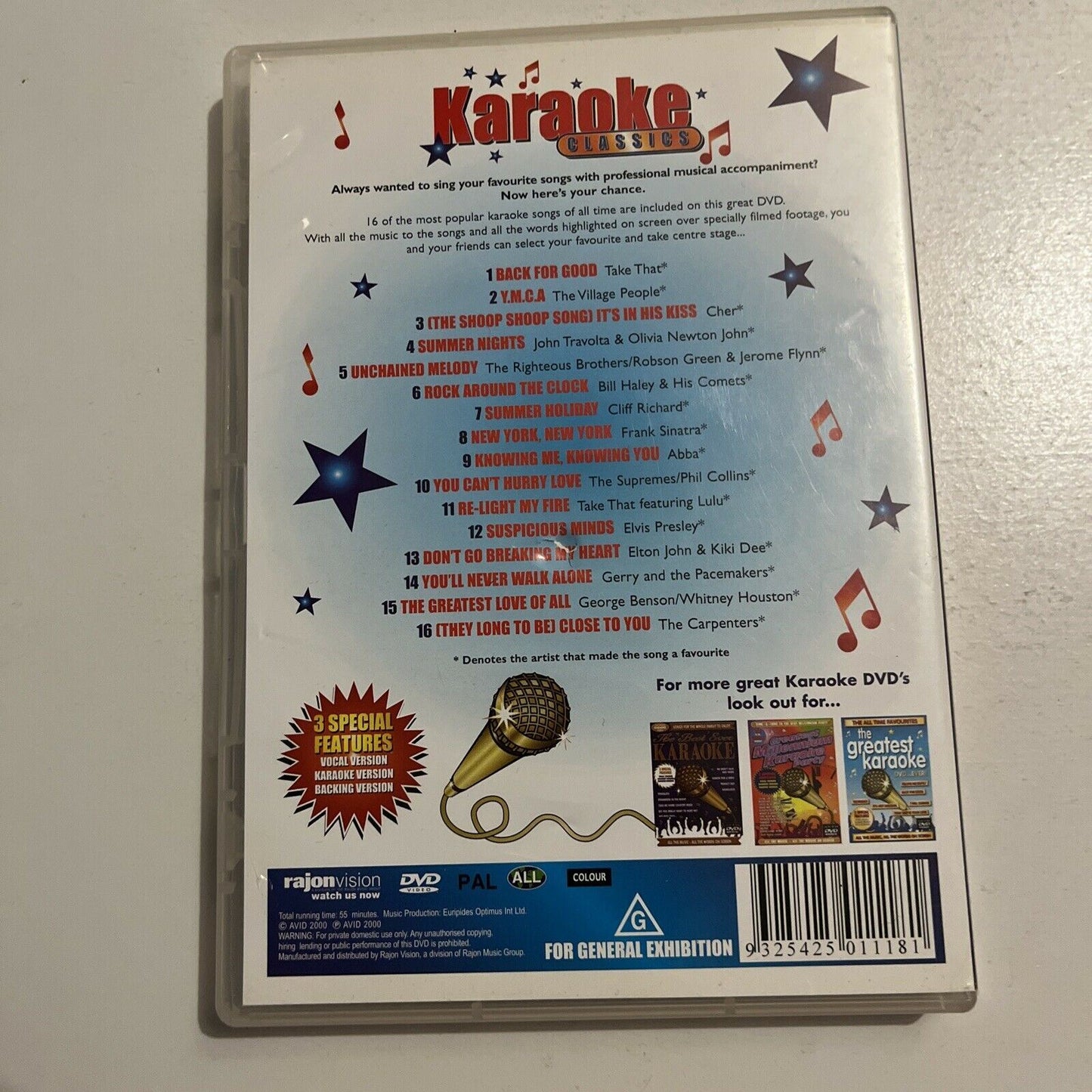 Karaoke Classics (DVD, 2000) All Regions