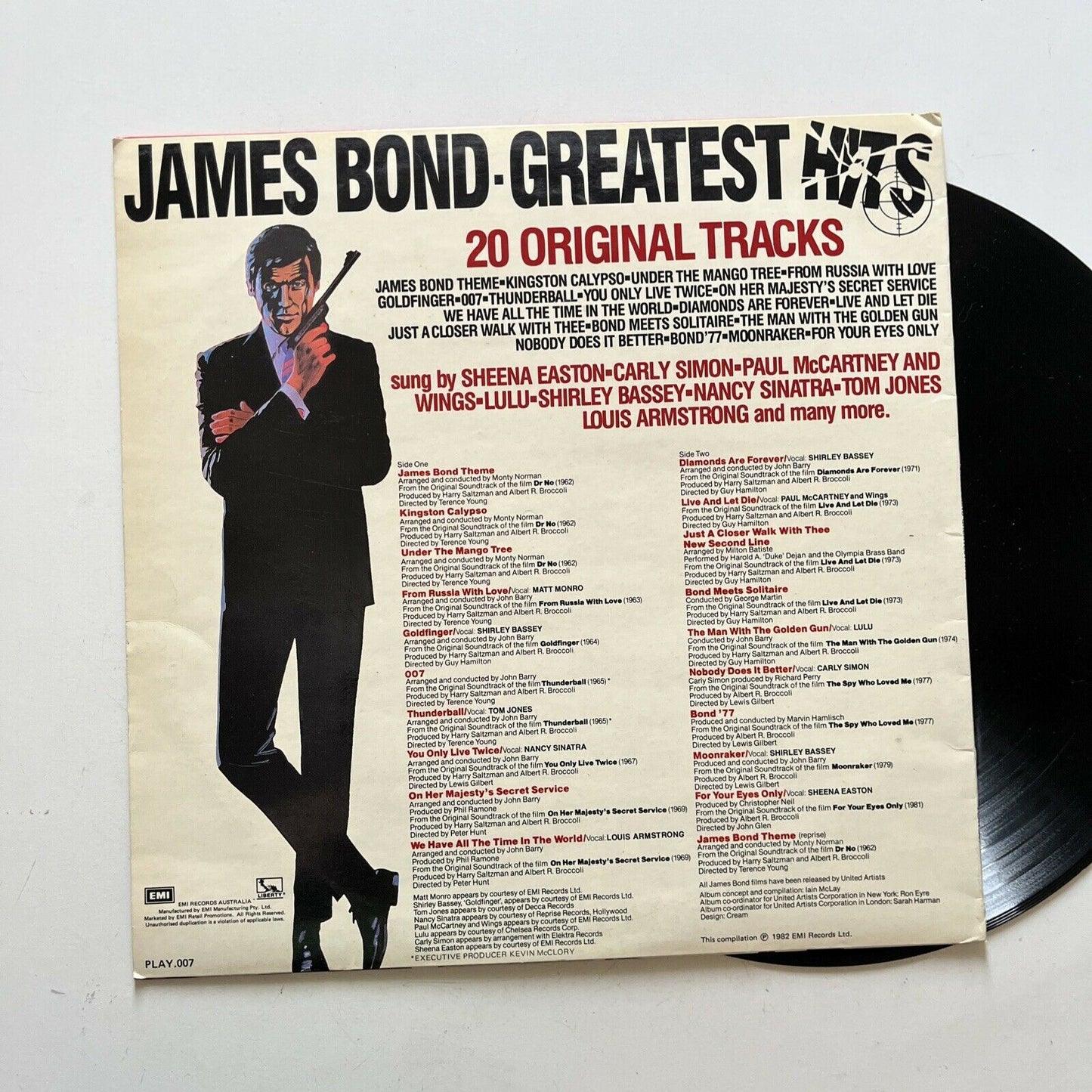 James Bond Greatest Hits - Carly Simon, Paul McCartney (Vinyl, 1982)