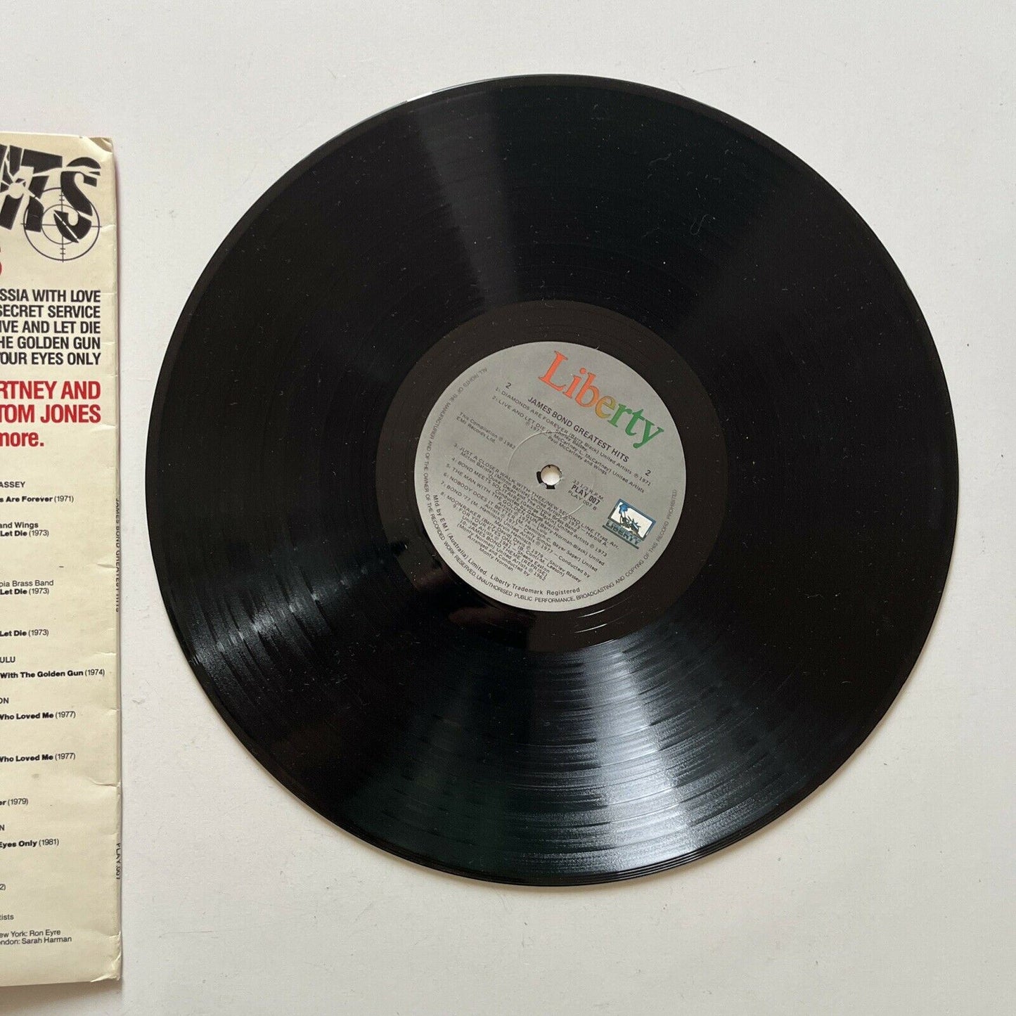 James Bond Greatest Hits - Carly Simon, Paul McCartney (Vinyl, 1982)