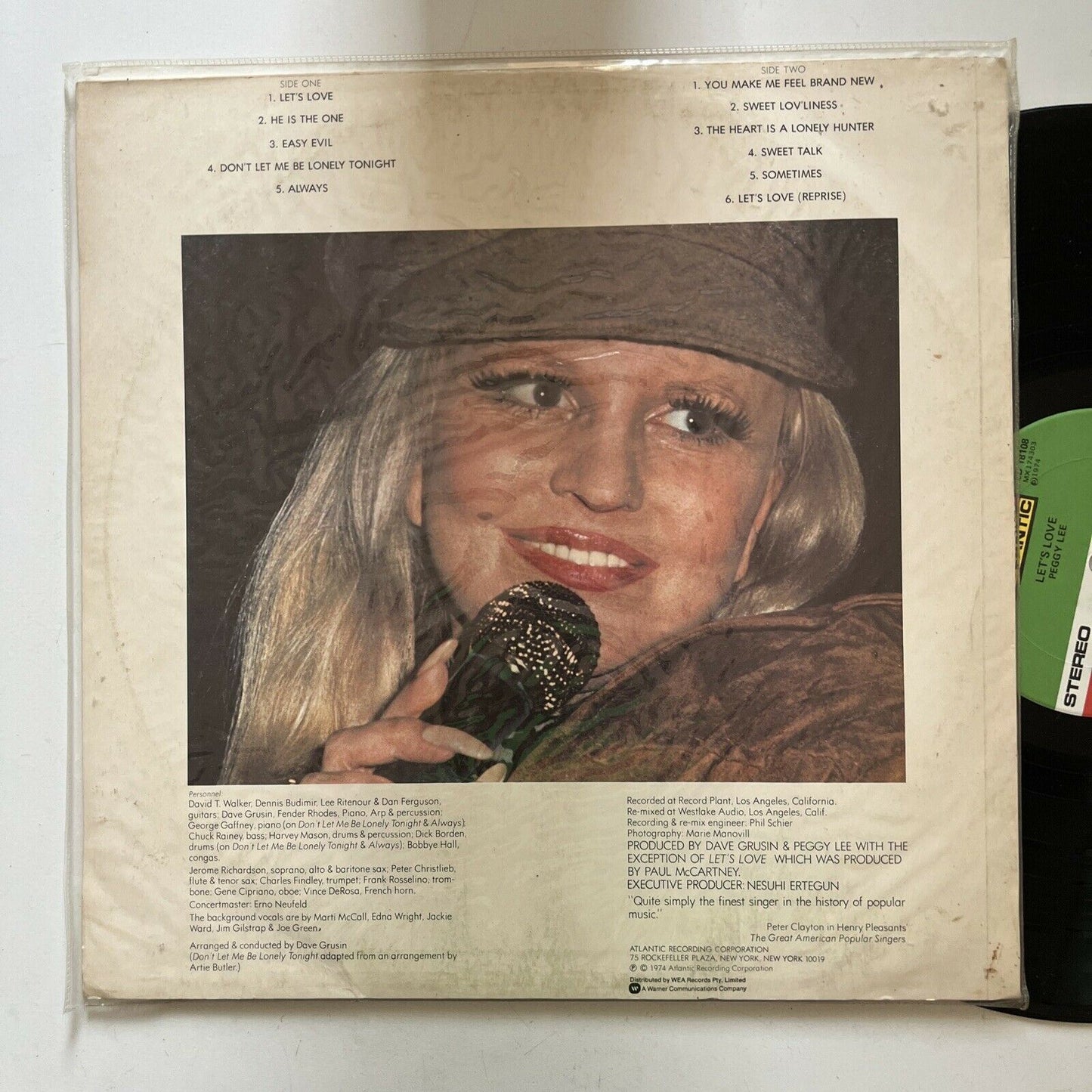 Peggy Lee - Let's Love (Vinyl, 1974)