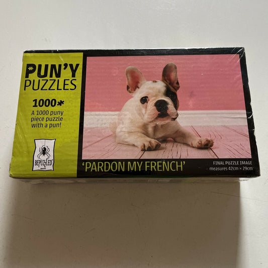 *New Sealed* Pun'y Puzzles - Pardon My French - 1000pcs 42cm X 29cm