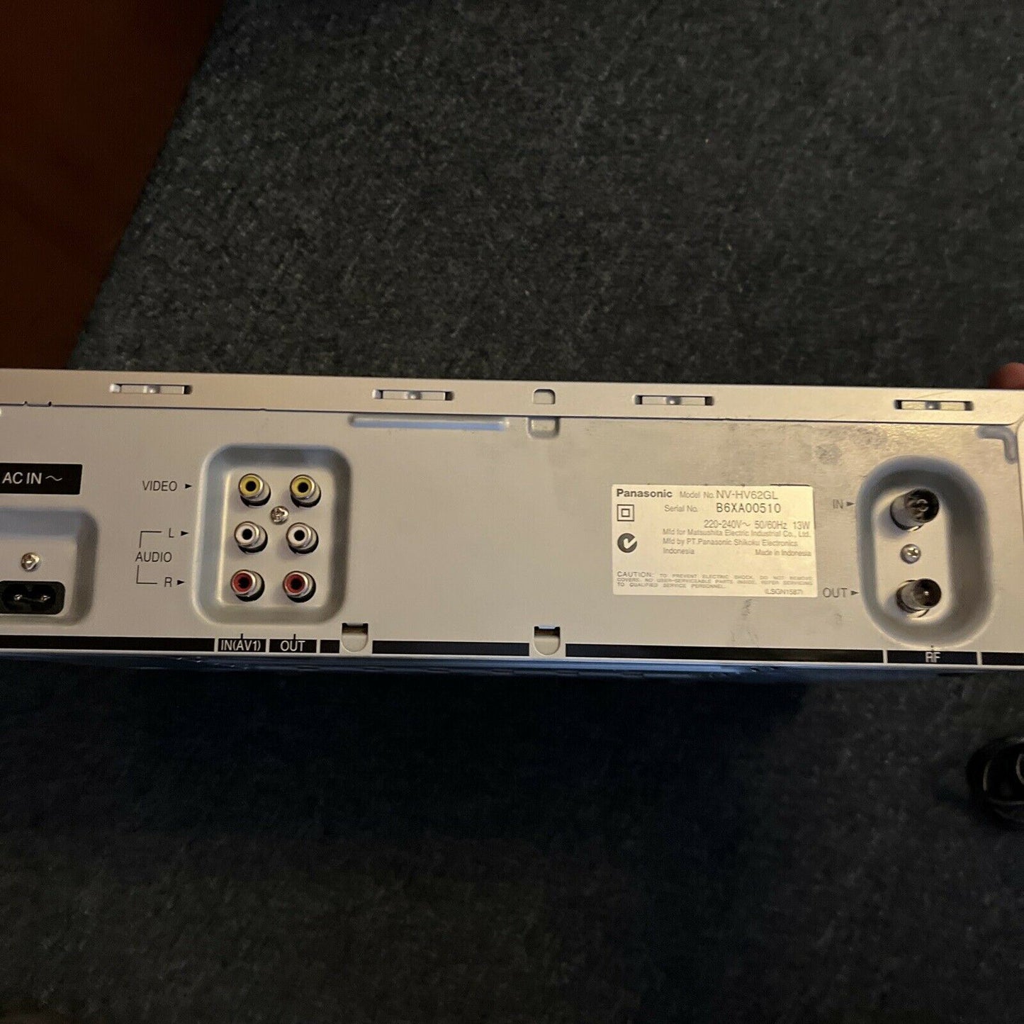 Panasonic NV-HV62 VCR Recorder VHS PAL/NTSC Playback With Remote