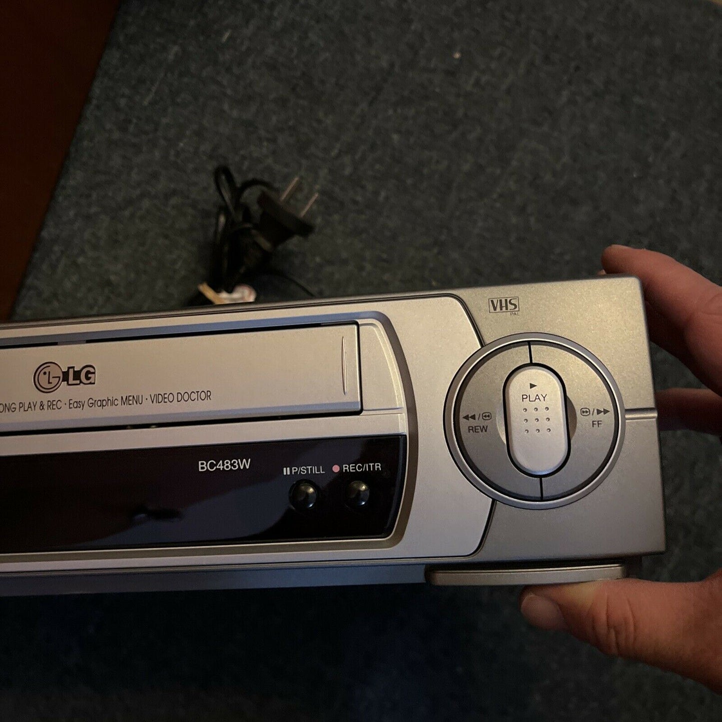 LG BC483W Video Cassette Recorder VCR NTSC/PAL Playback With Remote