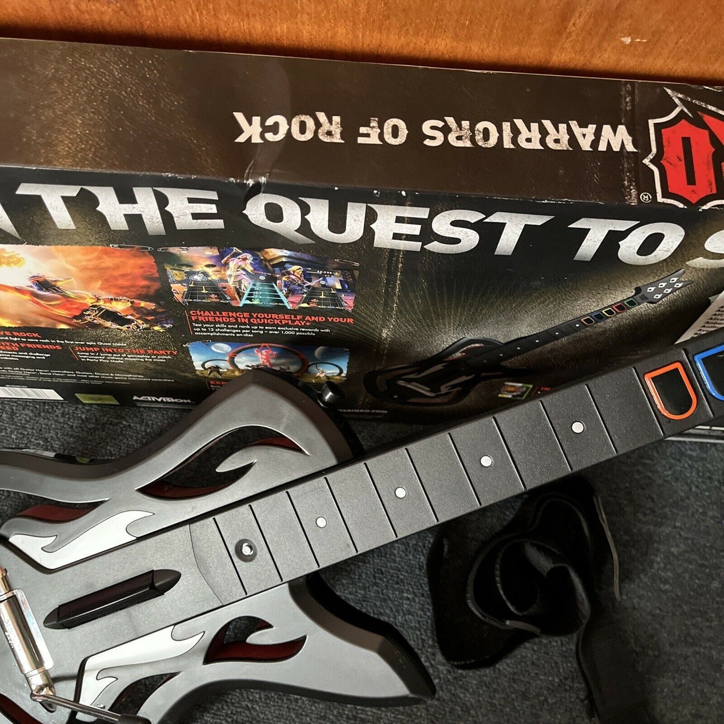 Guitar Hero Wireless Guitar With Strap - Warriors Of Rock For Xbox 360 96150805