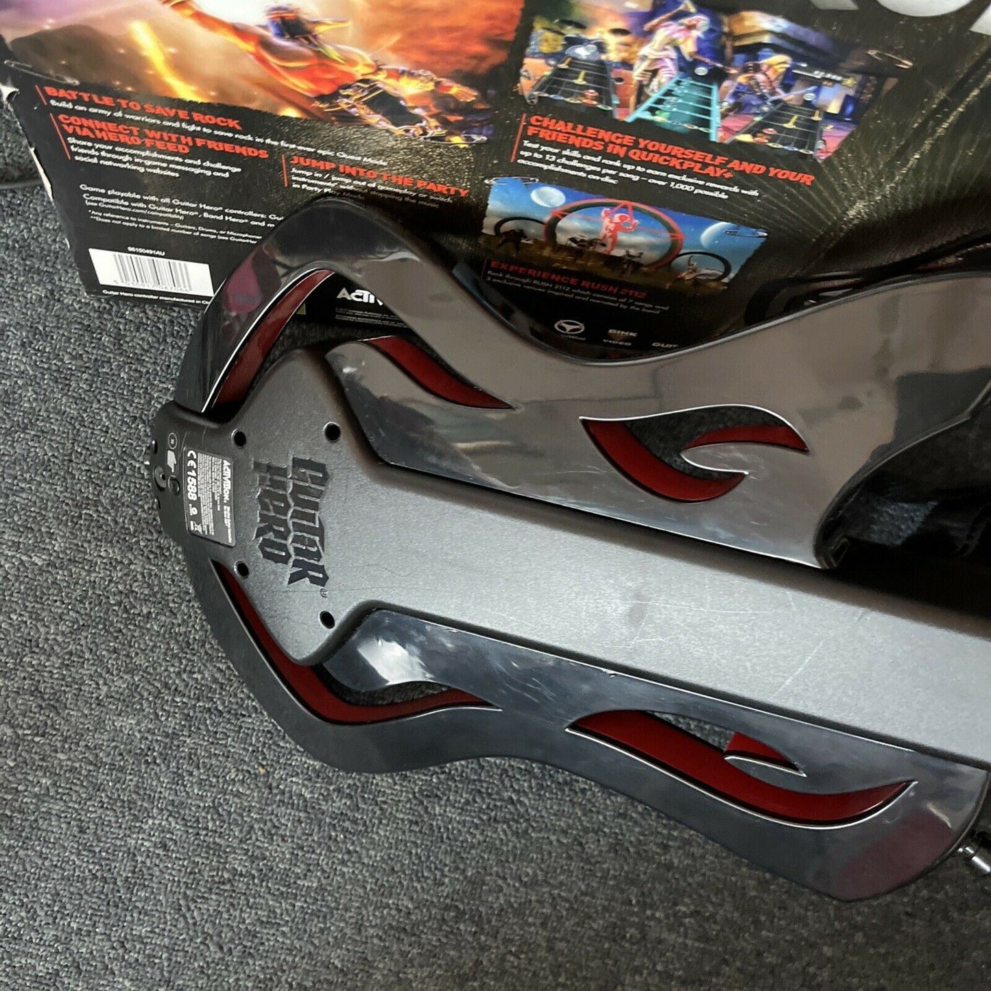 Guitar Hero Wireless Guitar With Strap - Warriors Of Rock For Xbox 360 96150805