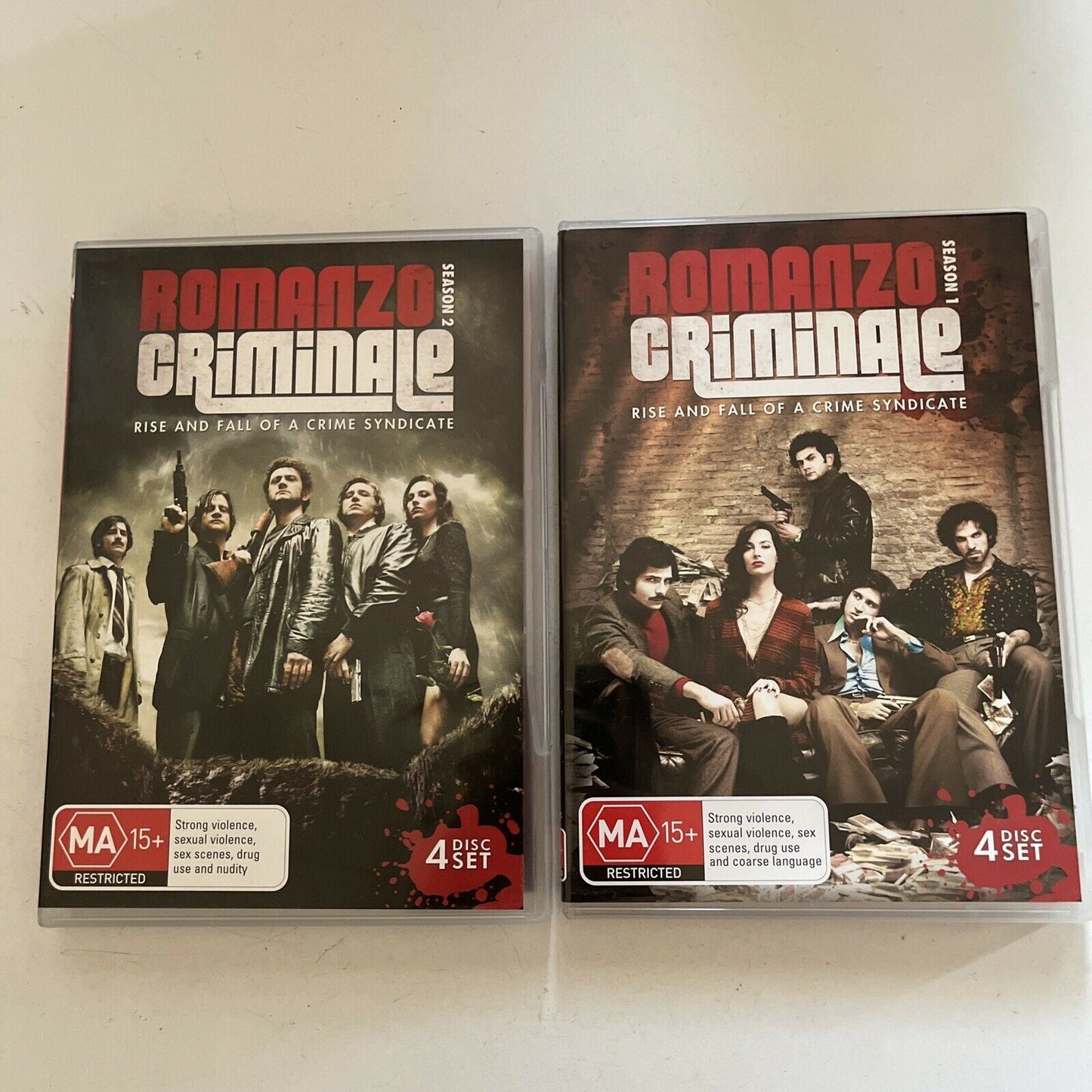 Romanzo Criminale: Season 1,2 (DVD, 2010, 8-Disc) Italian Mafia Drama Region 4&2
