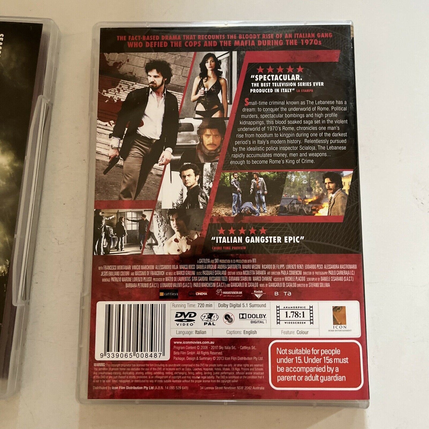 Romanzo Criminale: Season 1,2 (DVD, 2010, 8-Disc) Italian Mafia Drama Region 4&2