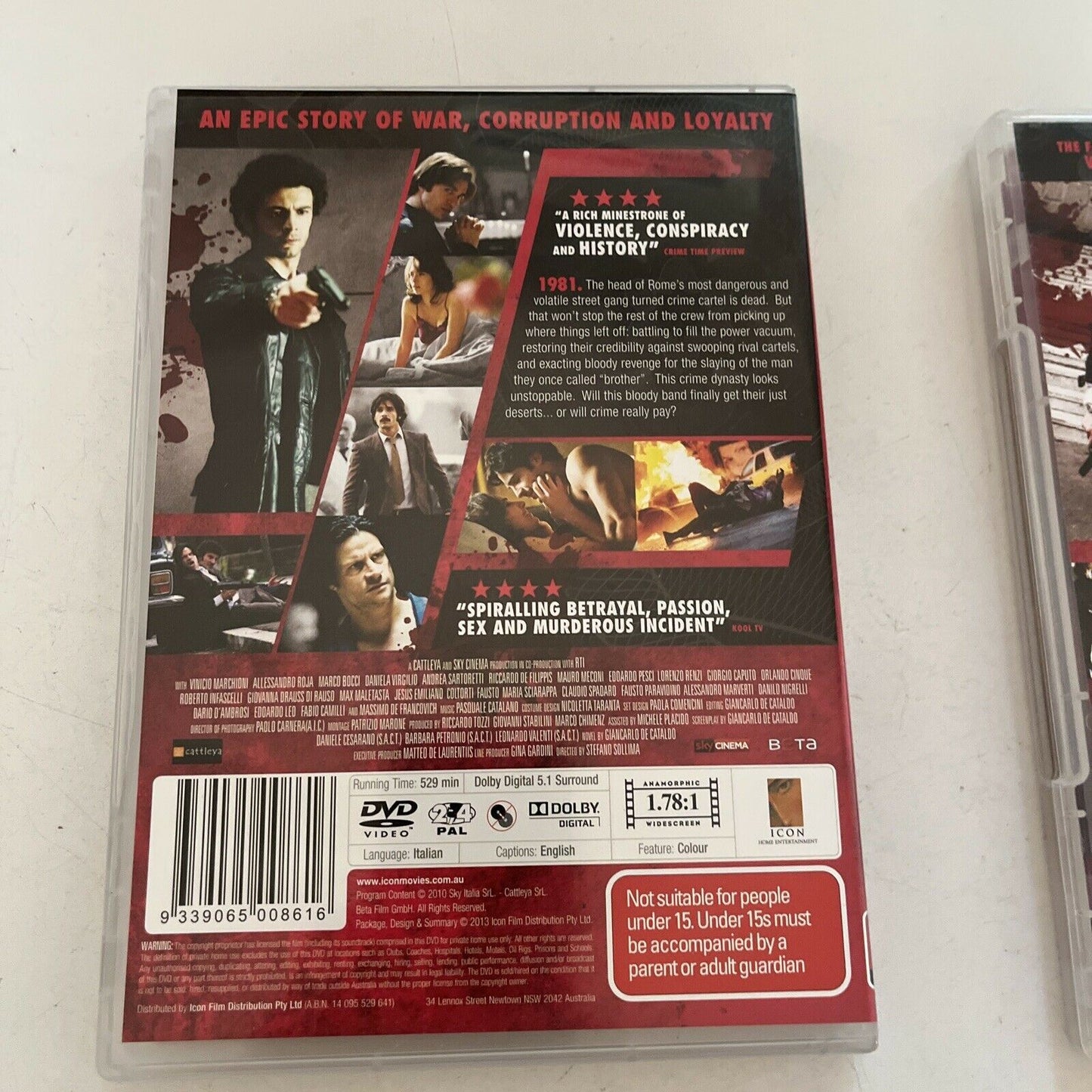 Romanzo Criminale: Season 1,2 (DVD, 2010, 8-Disc) Italian Mafia Drama Region 4&2