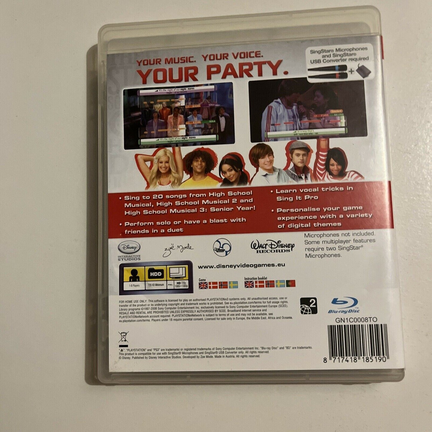 Disney Sing It - High School Musical 3 Senior Year PlayStation 3 PS3 With Manual