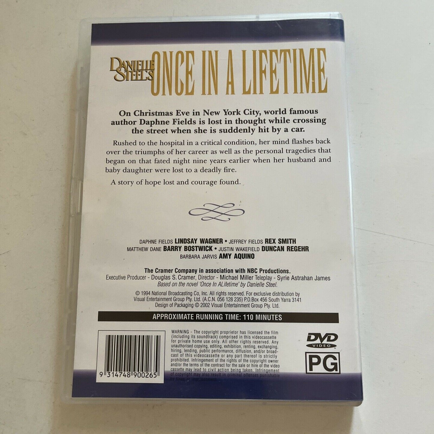 Danielle Steel’s - Once In A Lifetime (DVD, 1994) All Regions – Retro Unit