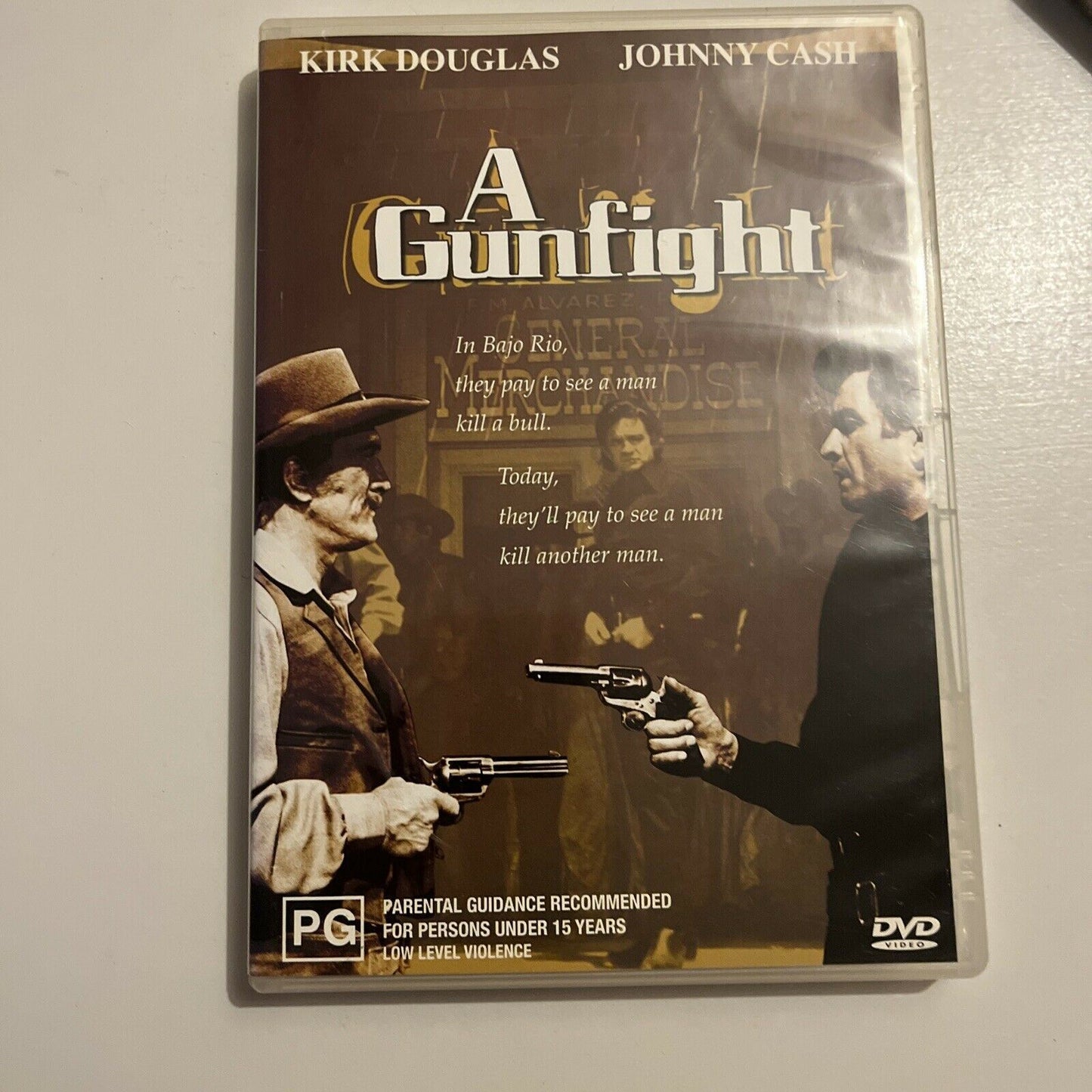 A Gunfight (DVD, 1971) Kirk Douglas, Johnny Cash. Region 4