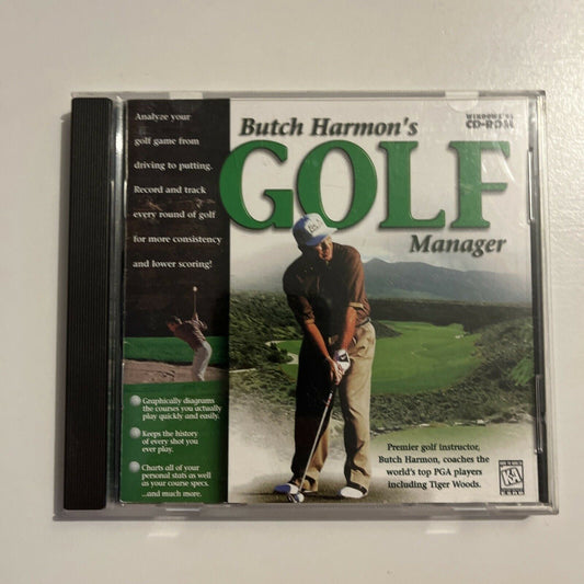 Butch Harmon's: Golf Manager PC CDROM 1998 Win95/98/XP