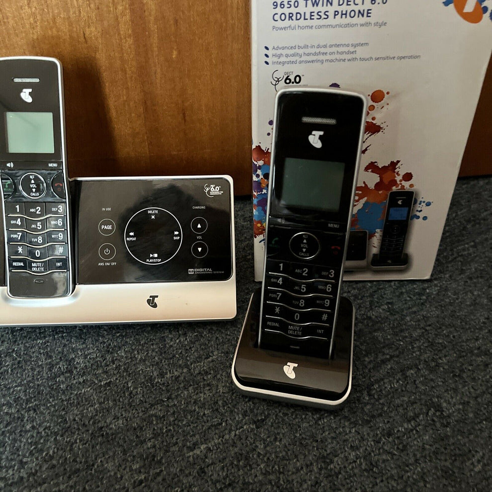 Telstra Touch Telstra Slim Touch 9650 Twin Dect 6.0 Cordless Phone – Retro Unit