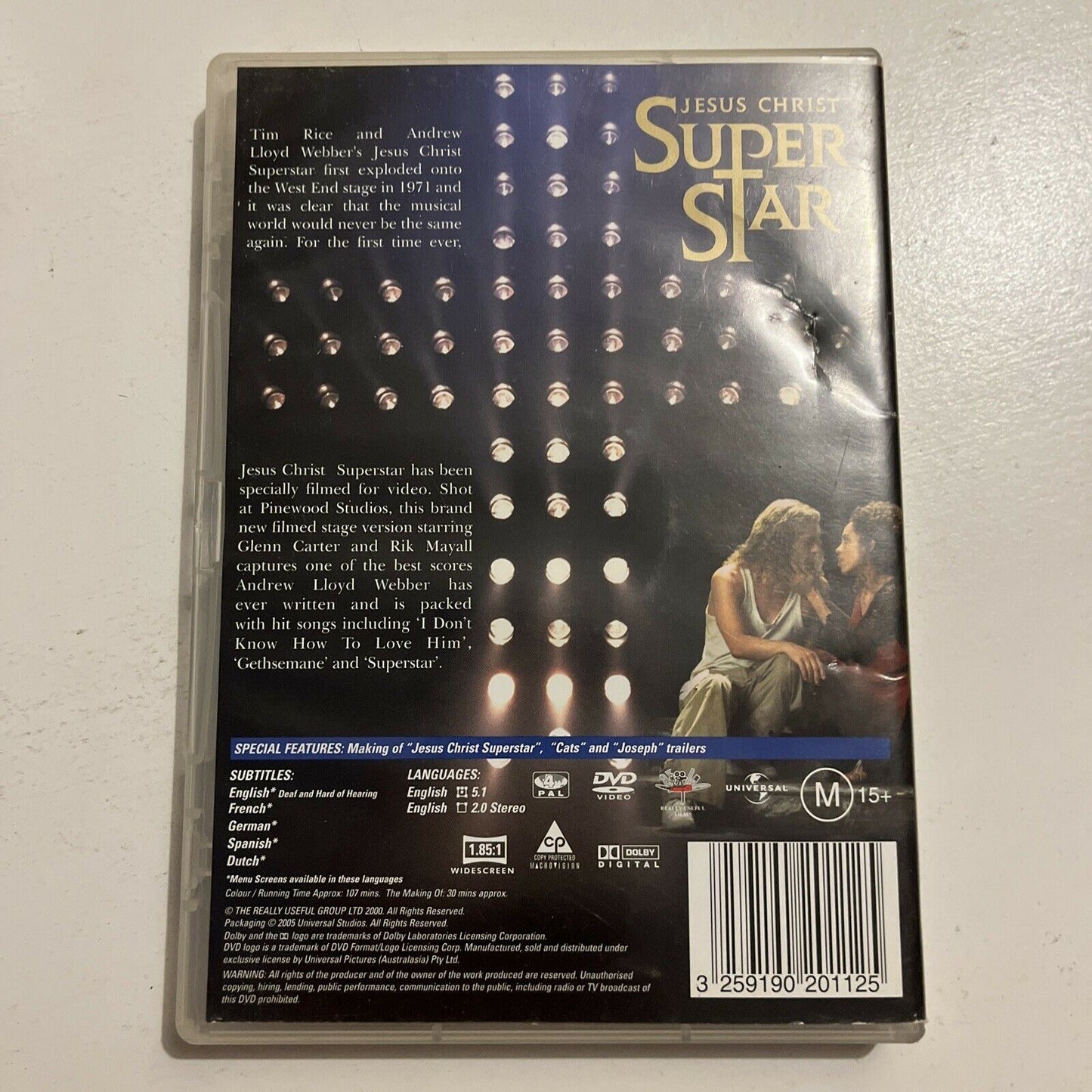 Jesus Christ Superstar (DVD, 2000) Glen Carter, Jerome Pradon, jRegion 4