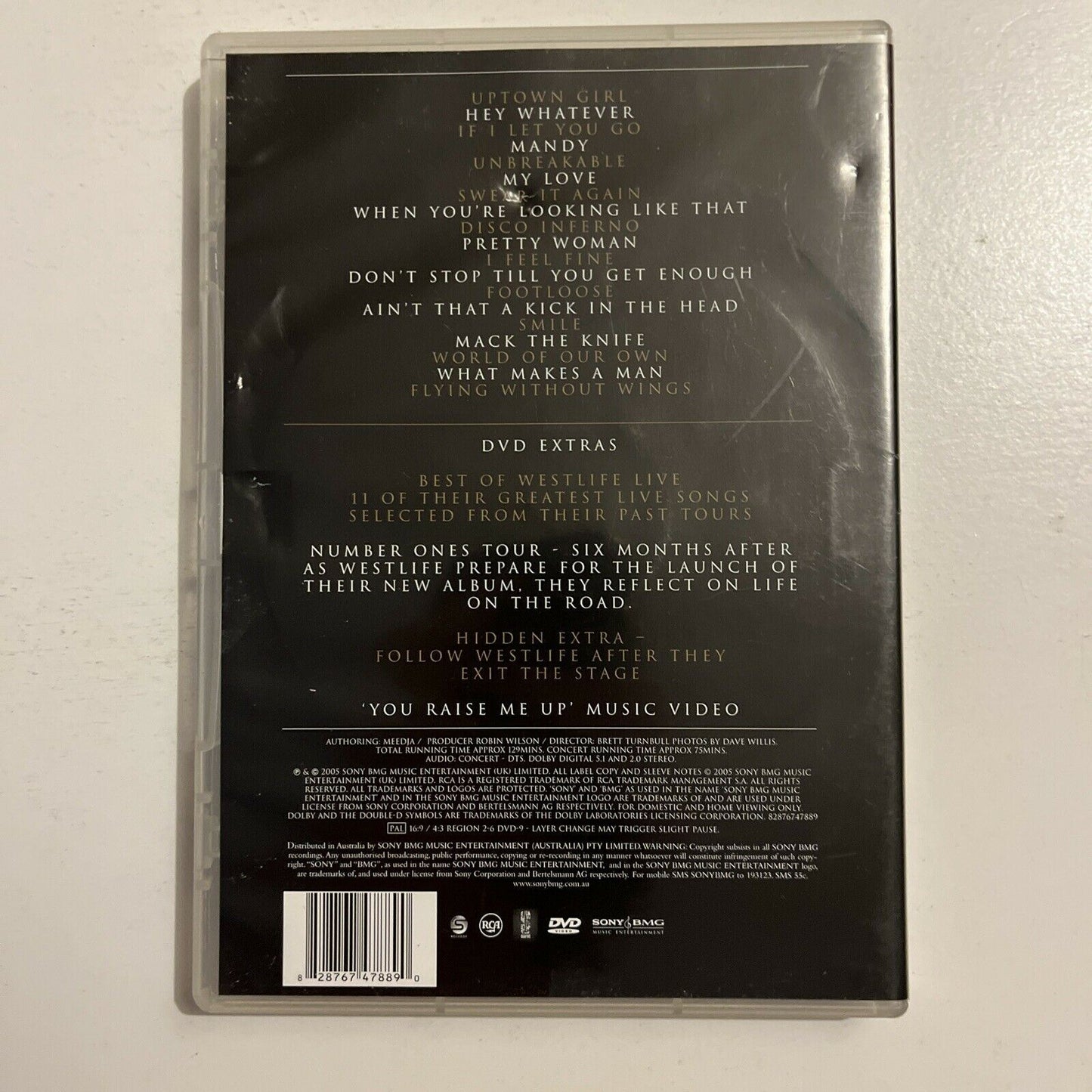 Westlife - The Number Ones Tour (DVD, 2006) Region 4&2