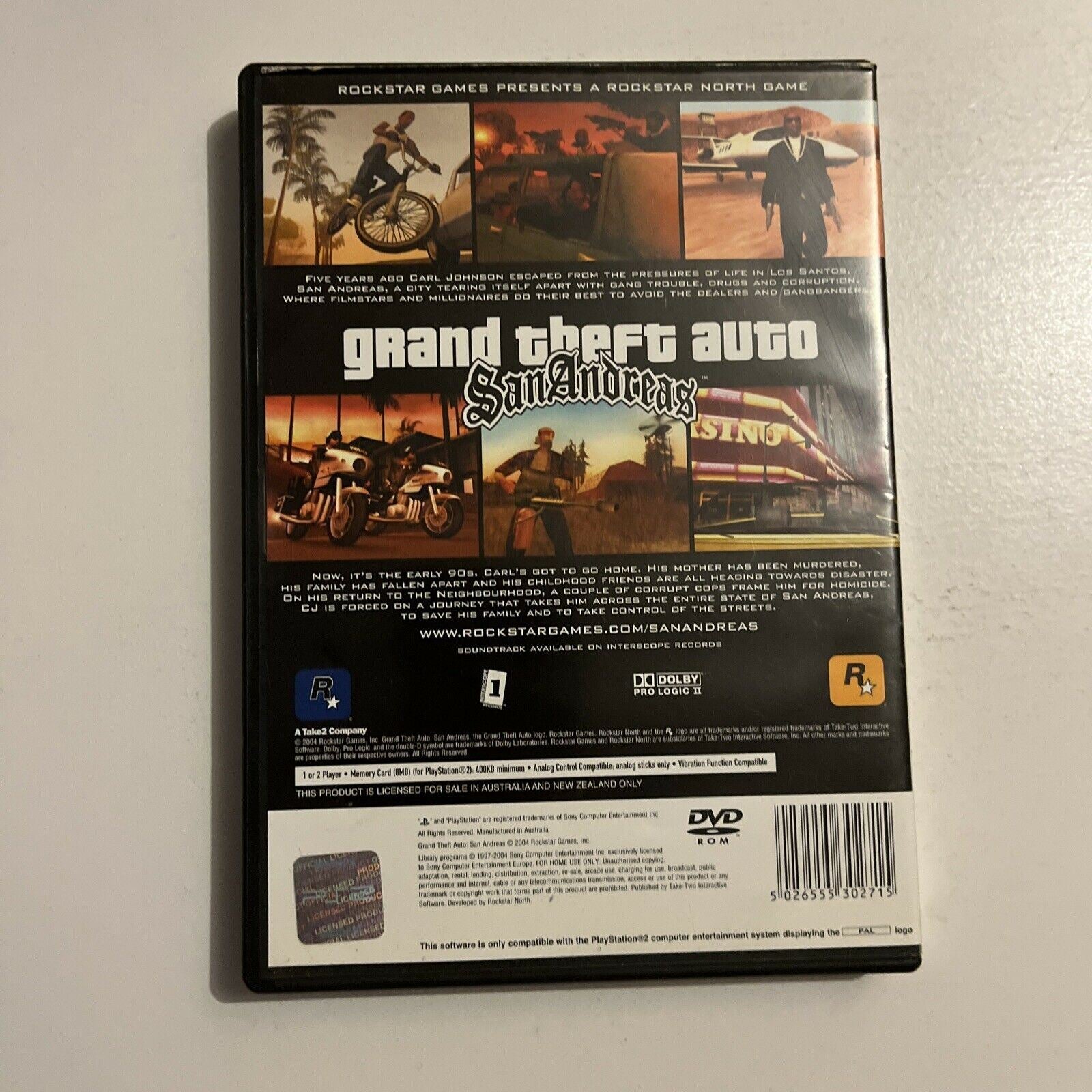 Grand Theft Auto San Andreas PS2 Platinum no manual