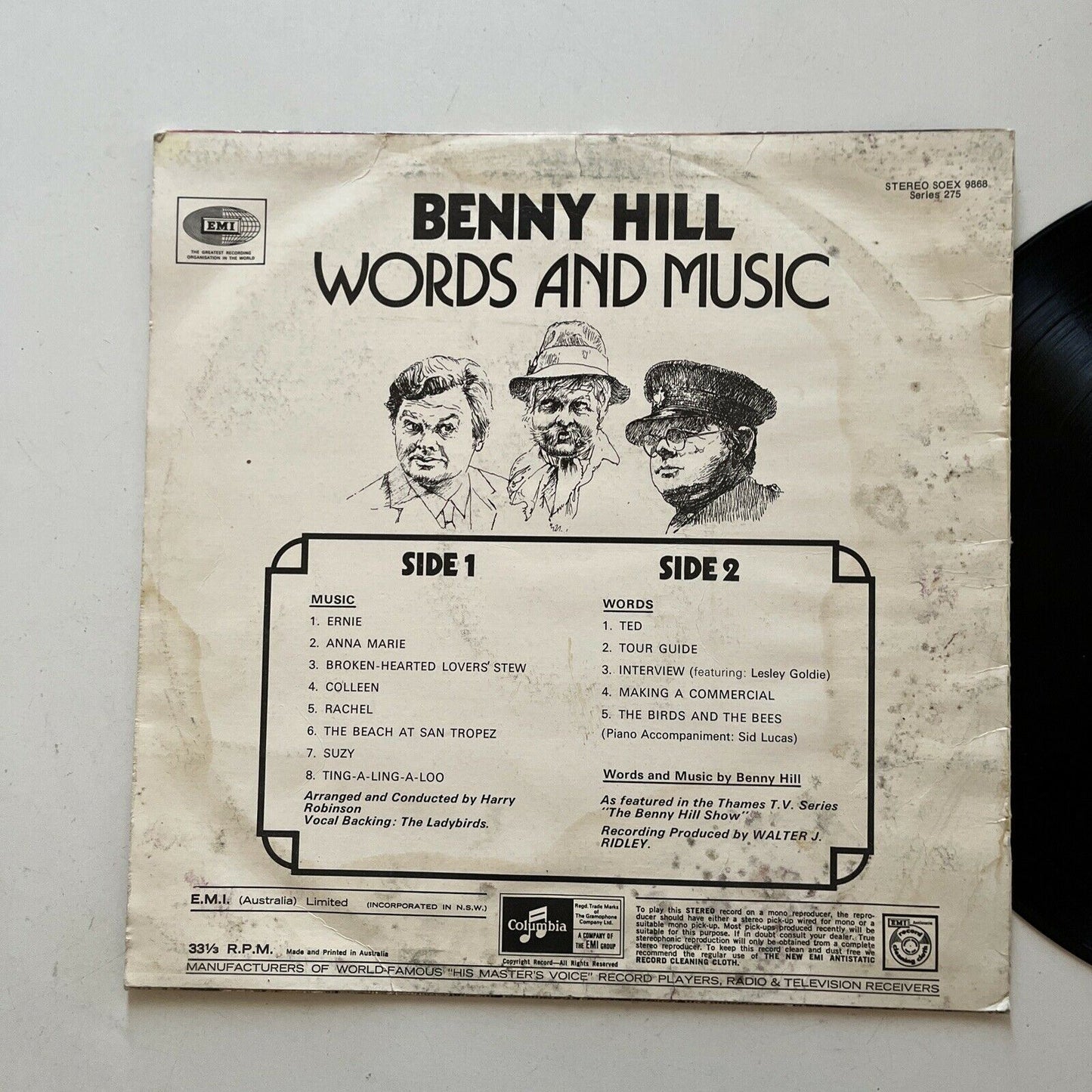 Benny Hill - Words And Music (Vinyl, 1971)