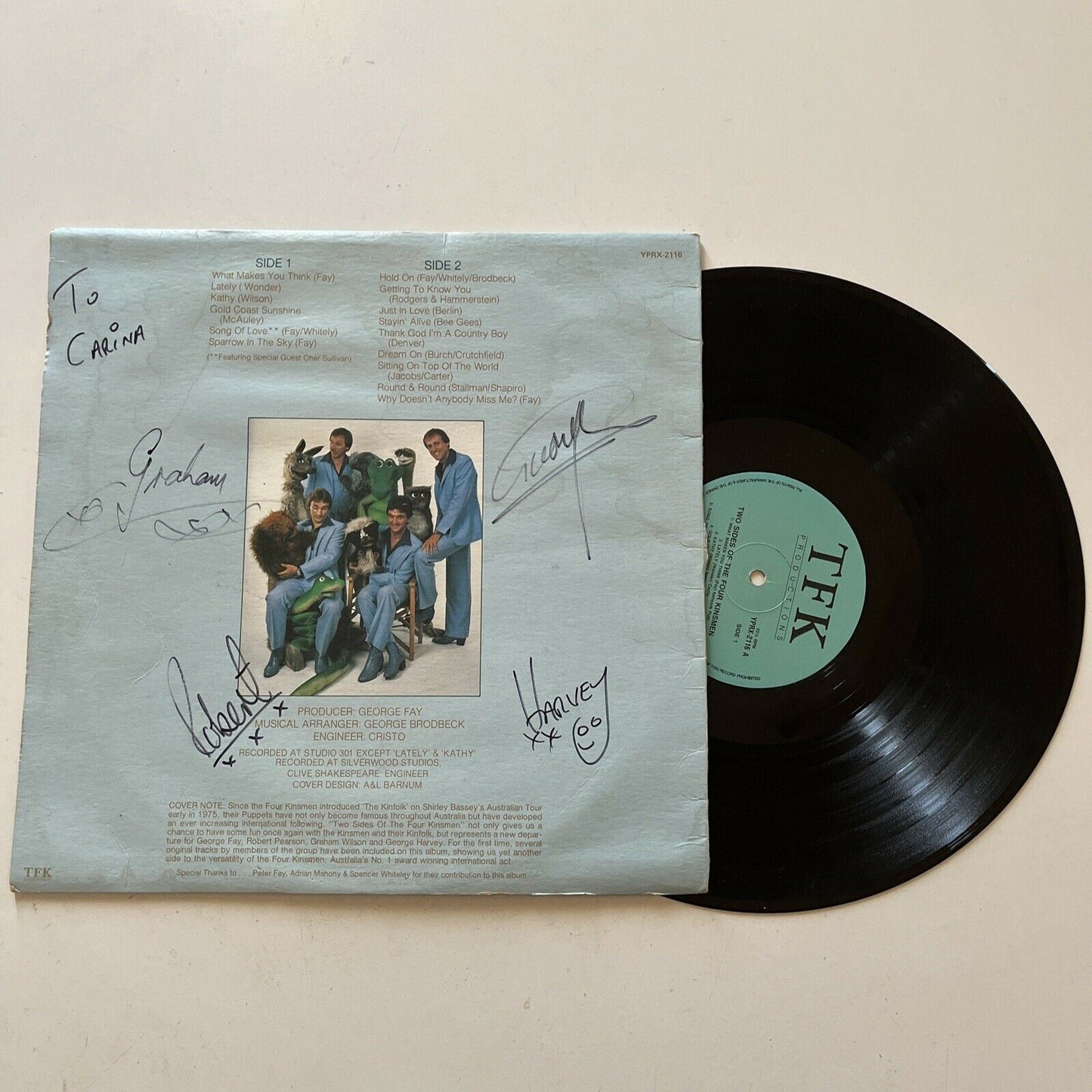 *Autographed* The Four Kinsmen - Two Sides Of The Four Kinsmen (Vinyl, 1983)