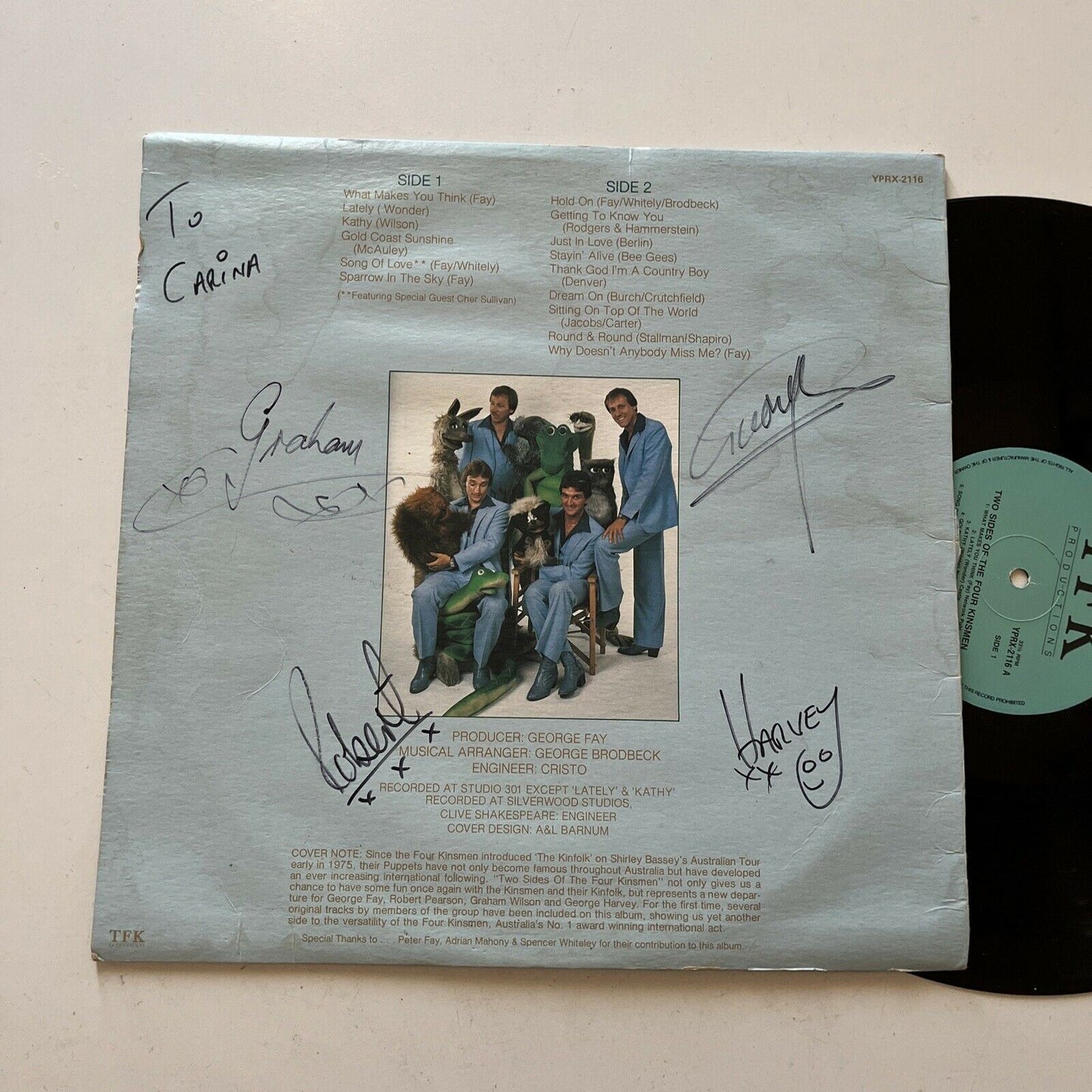 *Autographed* The Four Kinsmen - Two Sides Of The Four Kinsmen (Vinyl, 1983)