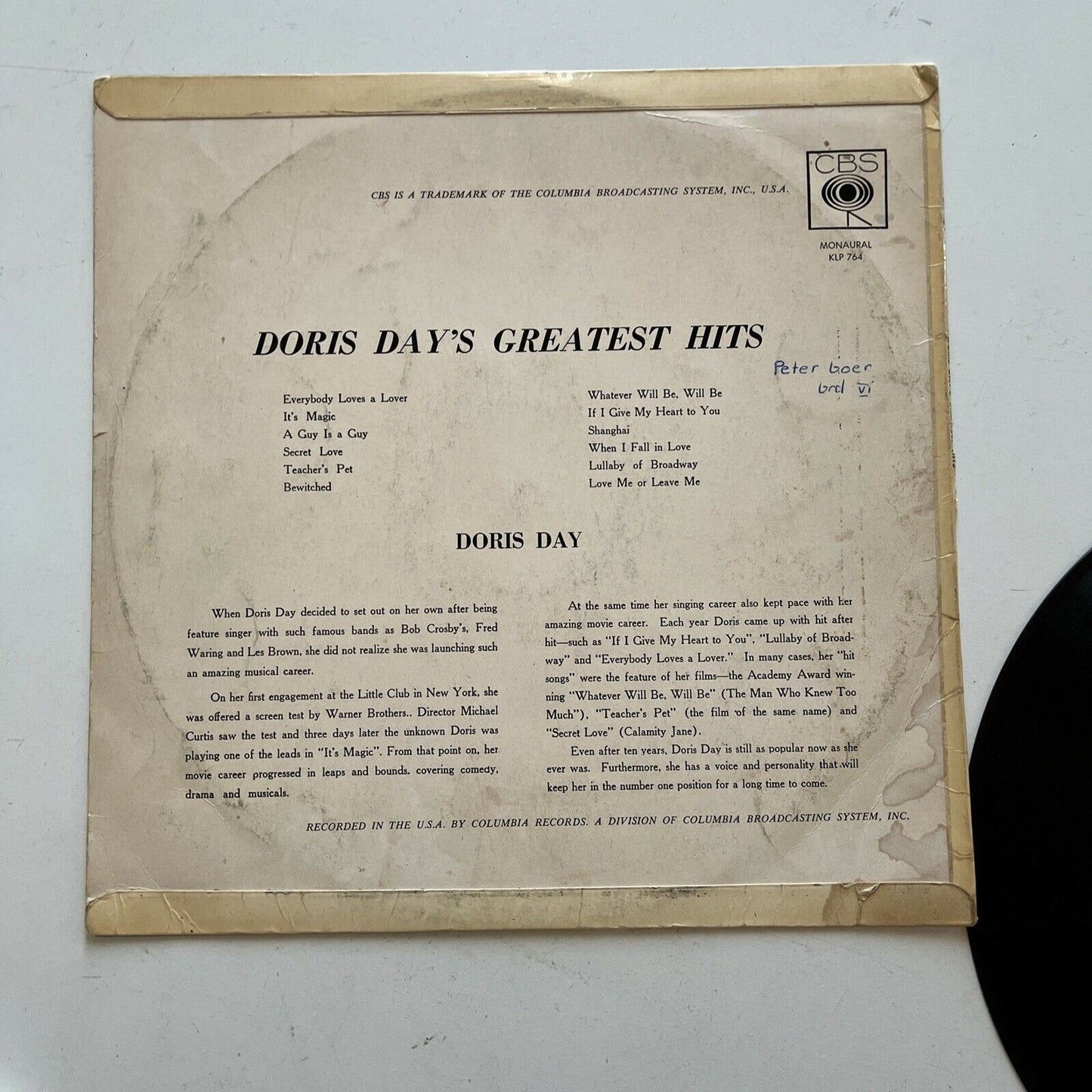 Doris Day's Greatest Hits by Doris Day (Vinyl, 1958)