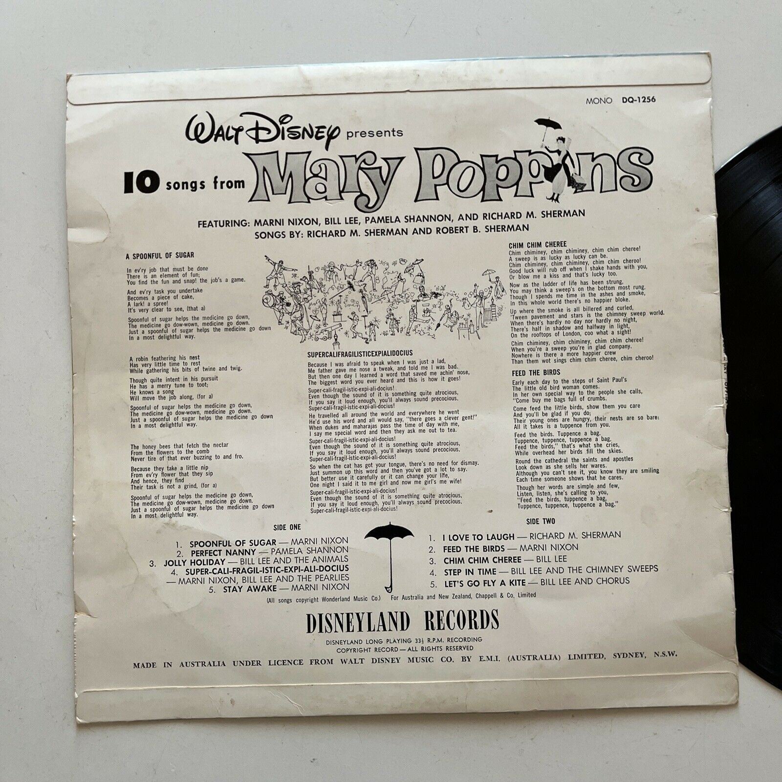 Walt Disney - 10 Songs From Mary Poppins (Vinyl, 1964) – Retro Unit