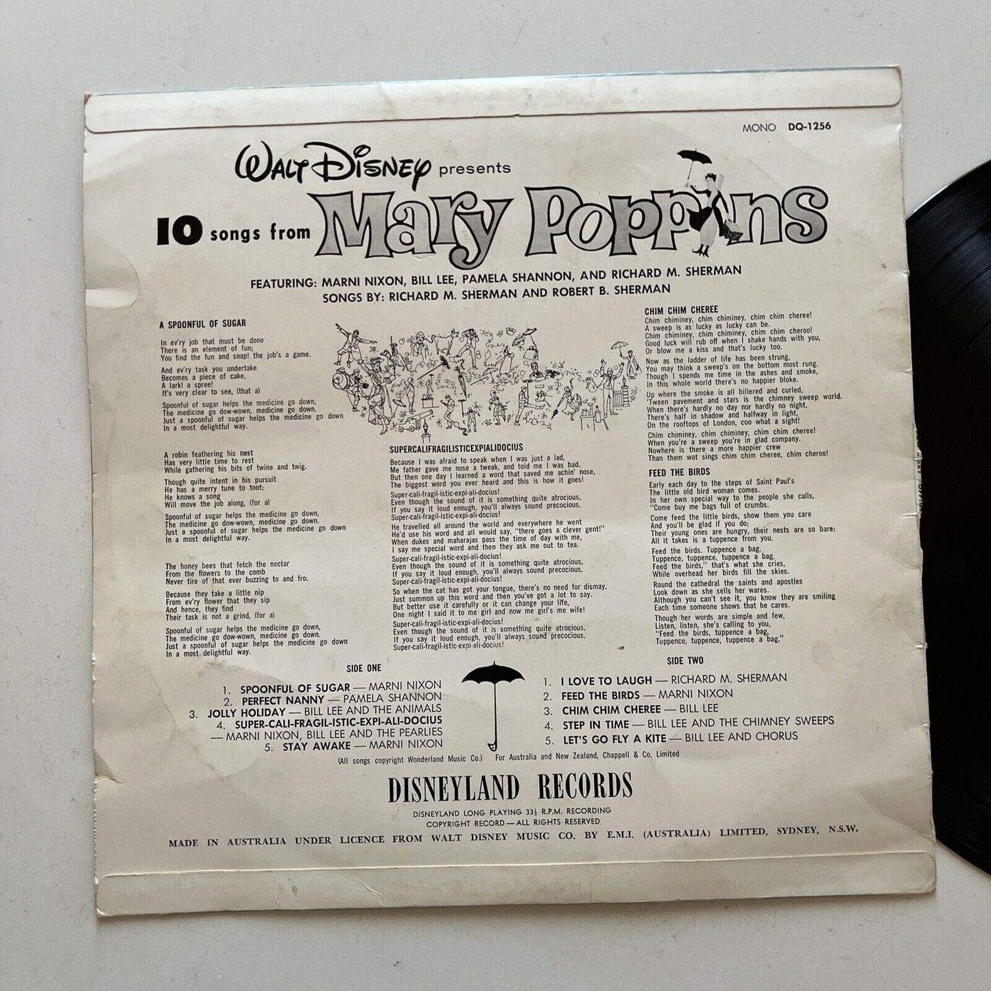 Walt Disney - 10 Songs From Mary Poppins (Vinyl, 1964)