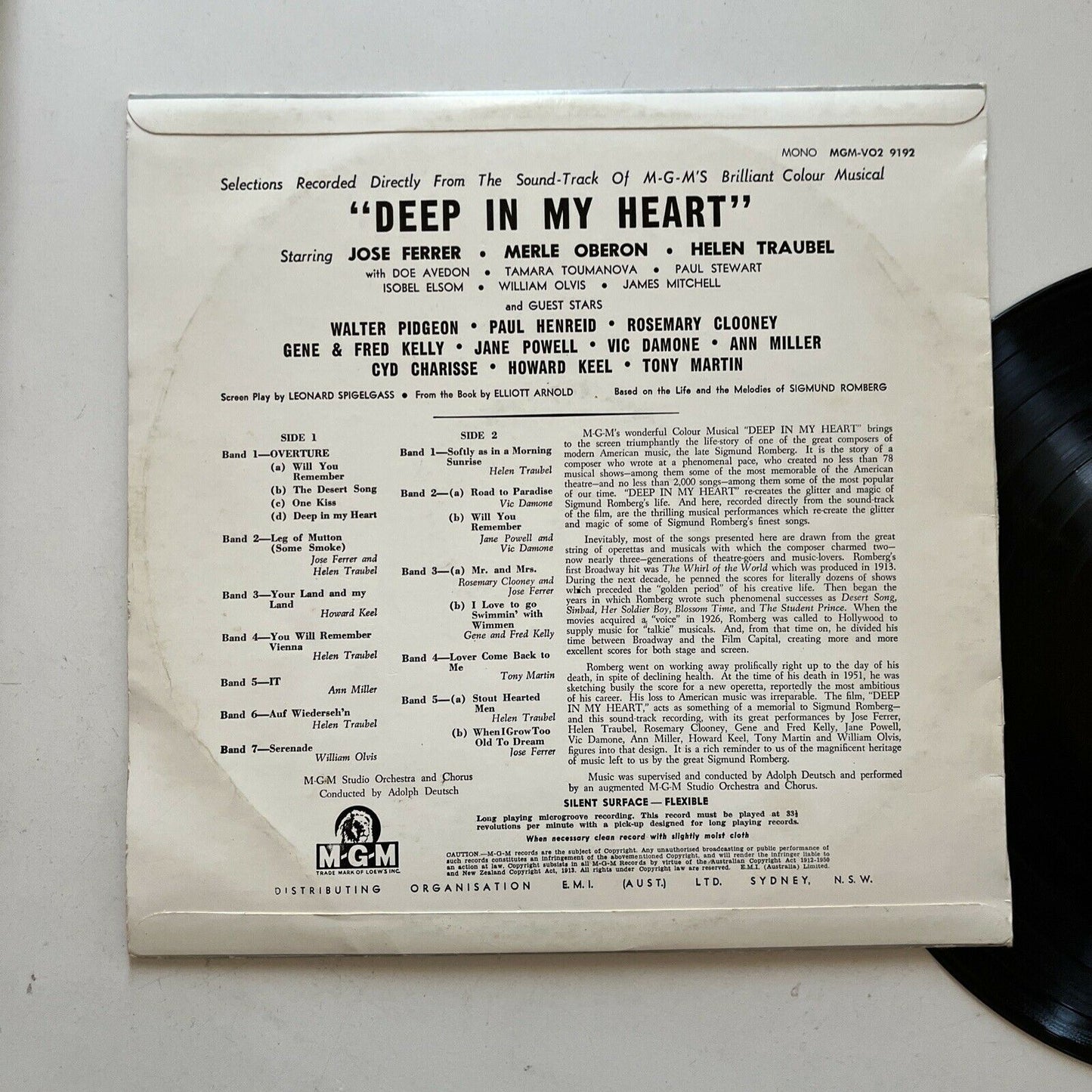 Deep In My Heart - From The Motion Picture Soundtrack (Vinyl, 1955)