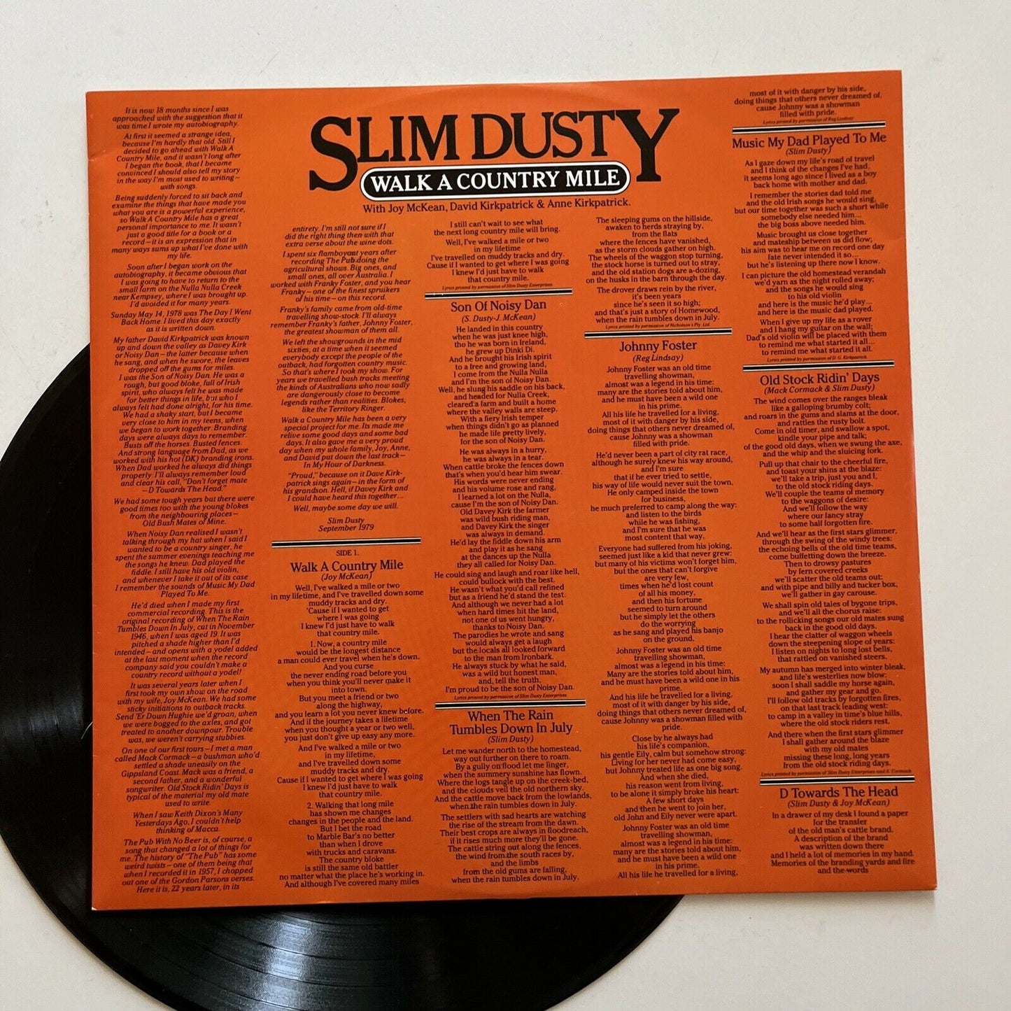 Slim Dusty - Walk A Country Mile (Vinyl, 1979)