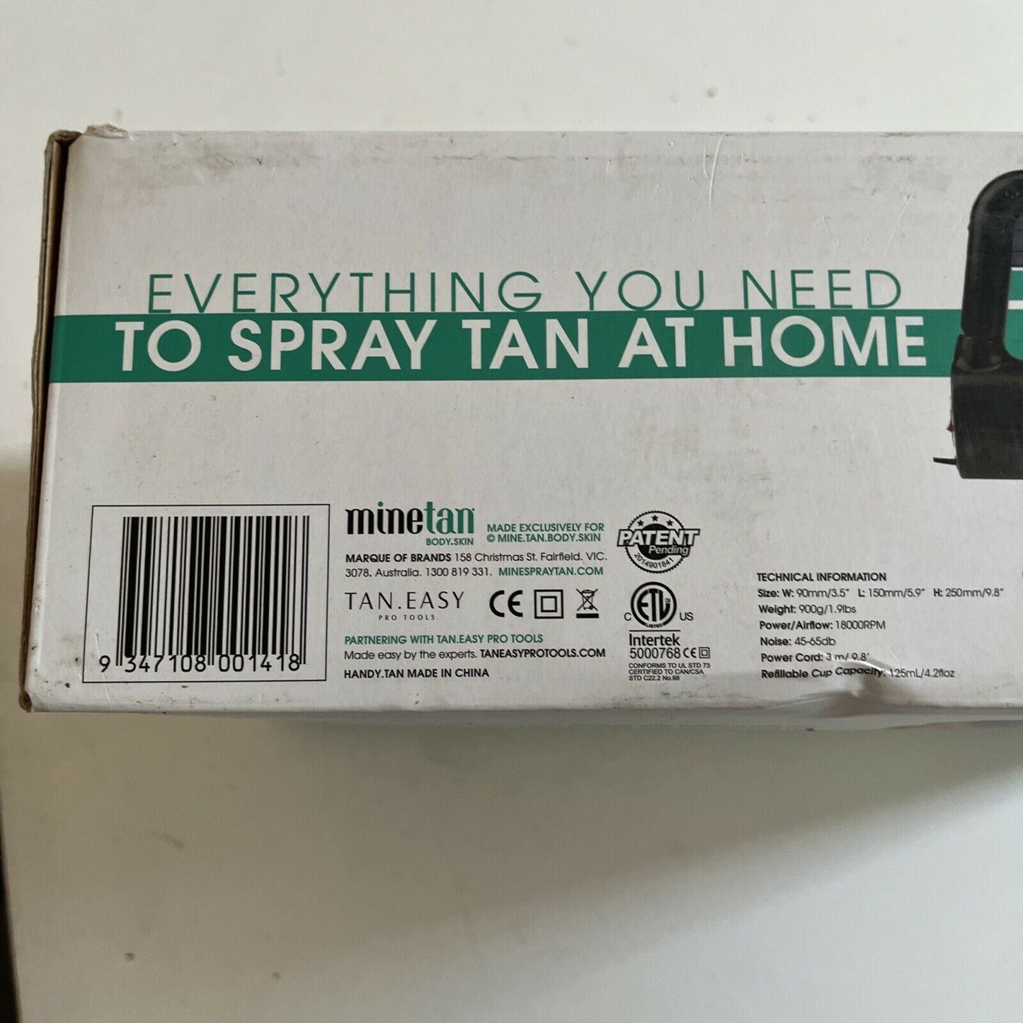 *Opened Never Used* Minetan Personal Spray Tan Kit Machine - Black