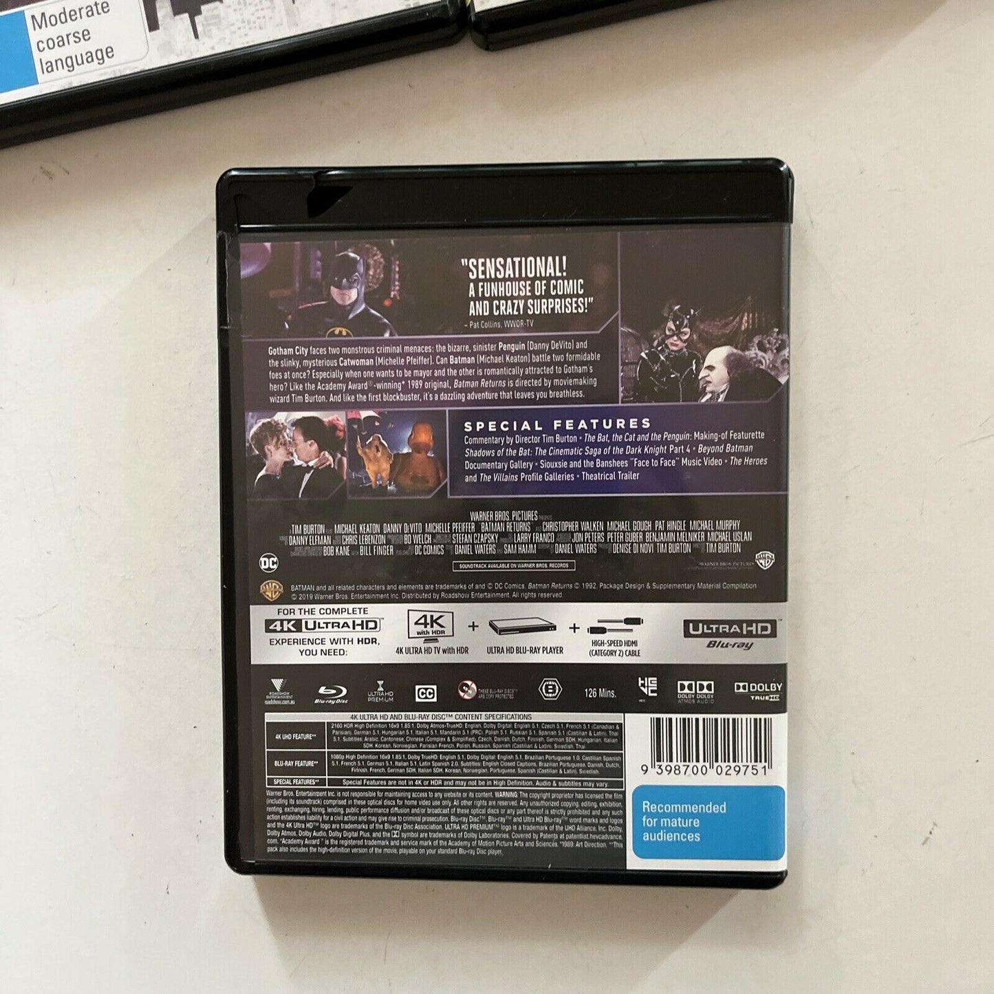 Batman: 4-Film Collection 1989-1997 (4K Ultra HD, Blu-ray, 1997, 8-Disc) RegionB