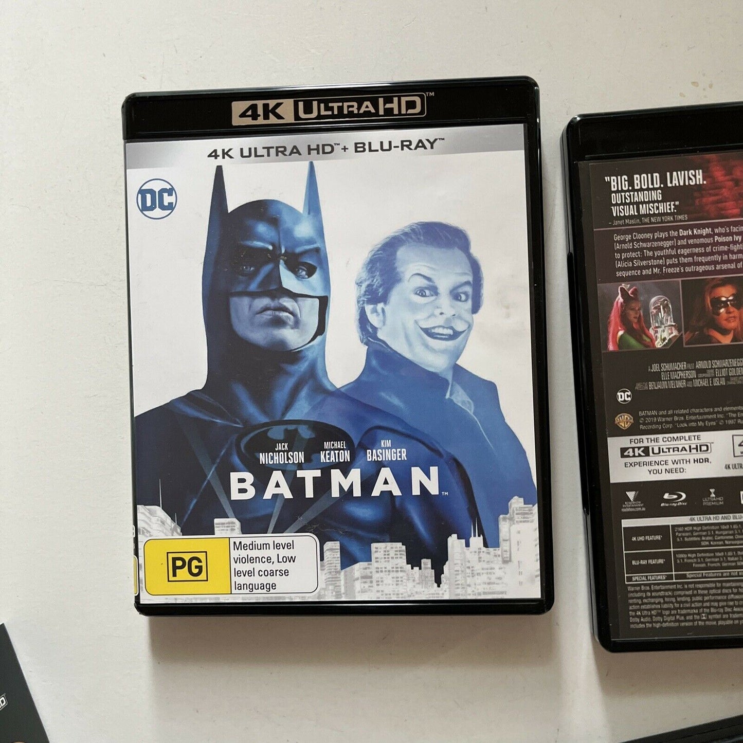 Batman: 4-Film Collection 1989-1997 (4K Ultra HD, Blu-ray, 1997, 8-Disc) RegionB
