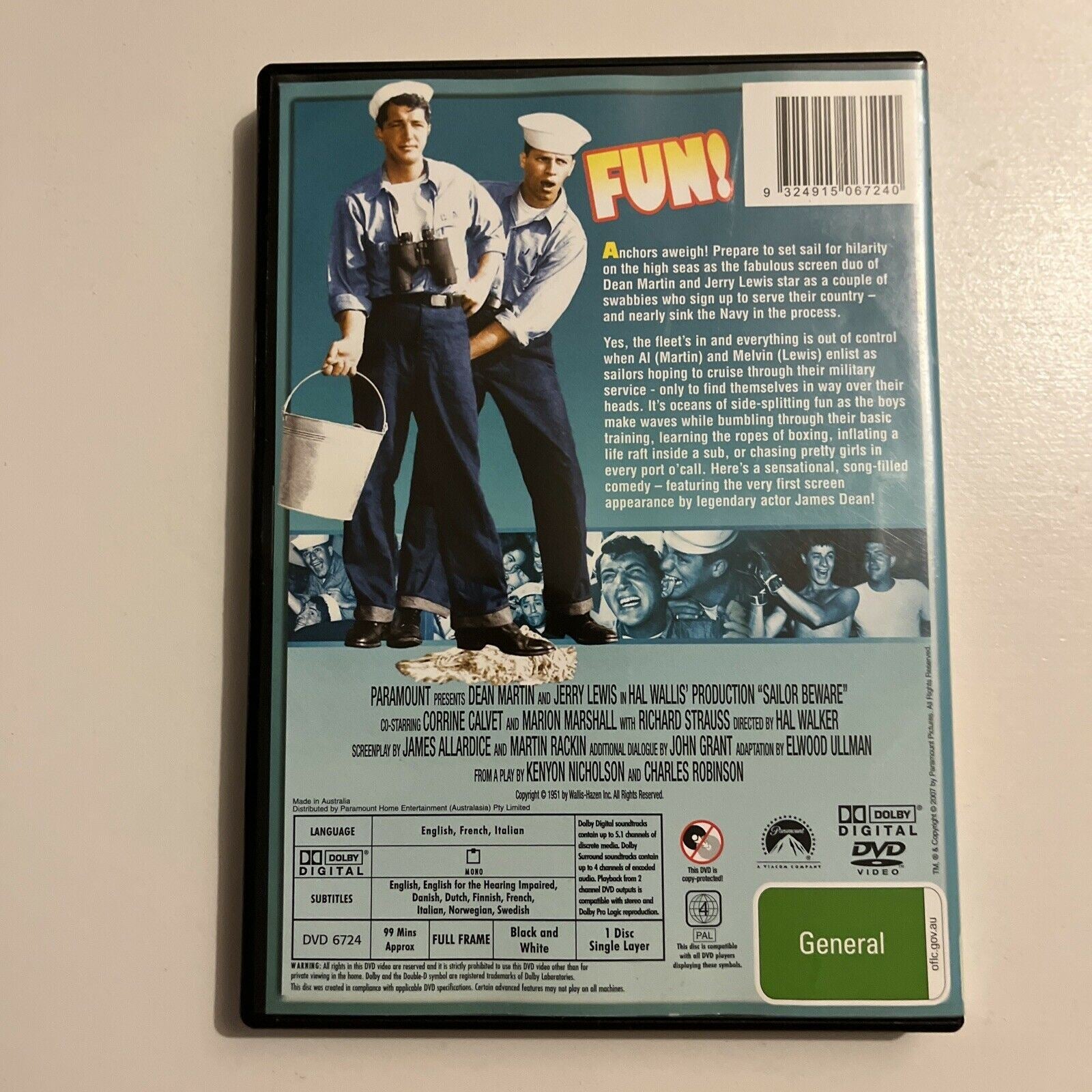 Sailor Beware (DVD, 1951) Dean Martin & Jerry Lewis. Region 4 – Retro Unit