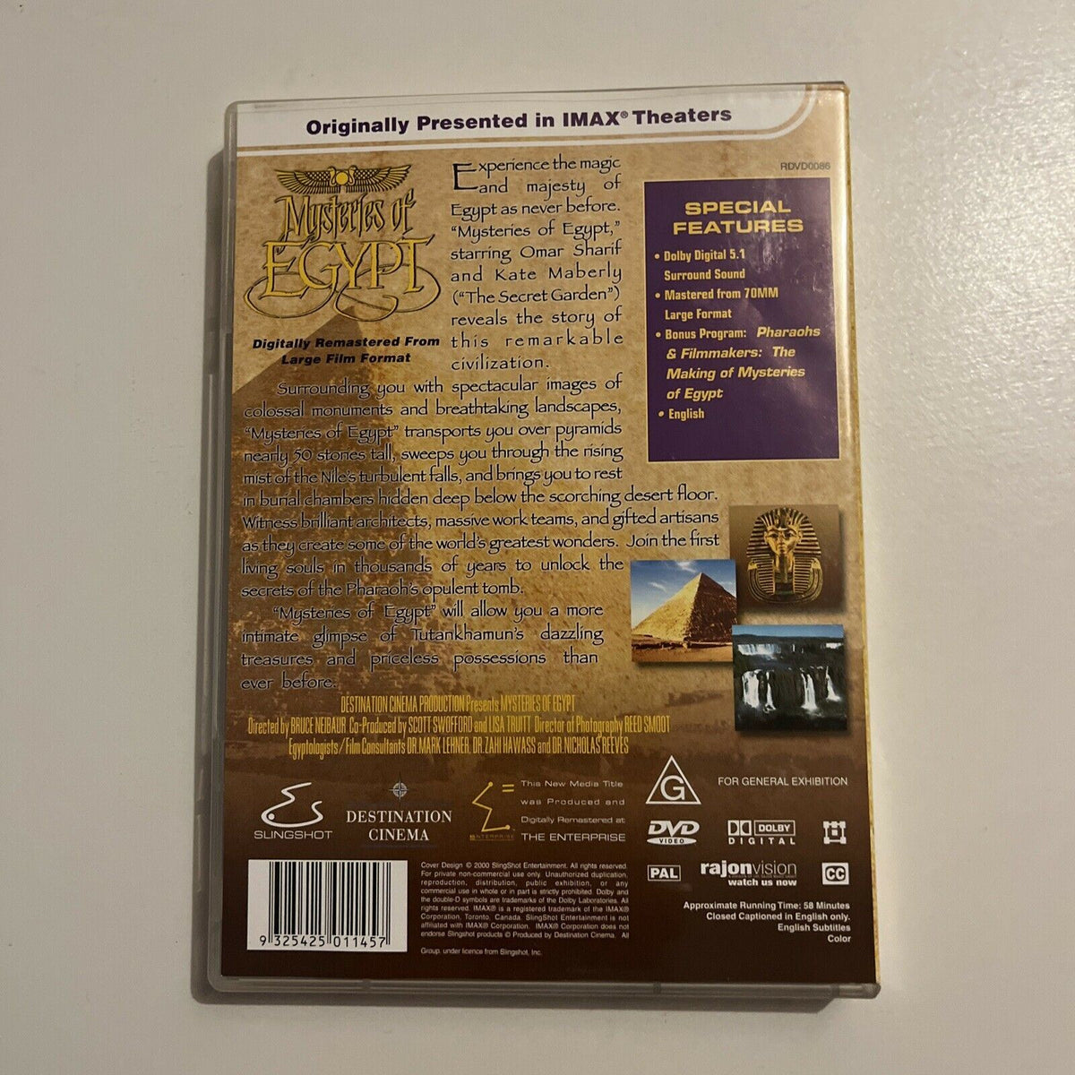 Imax - Mysteries Of Egypt (DVD, 2000) Region 4