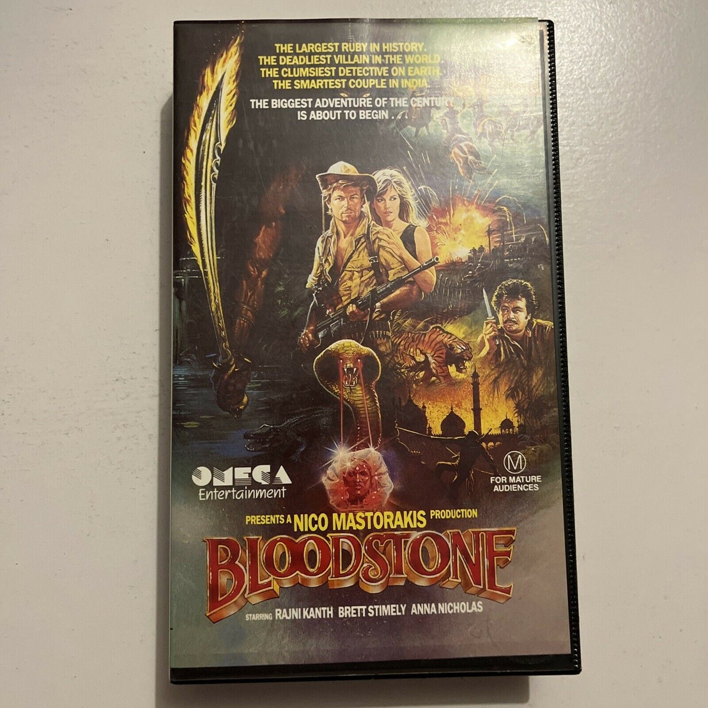 Bloodstone (VHS, 1988) Brett Stimely, Rajinikanth PAL