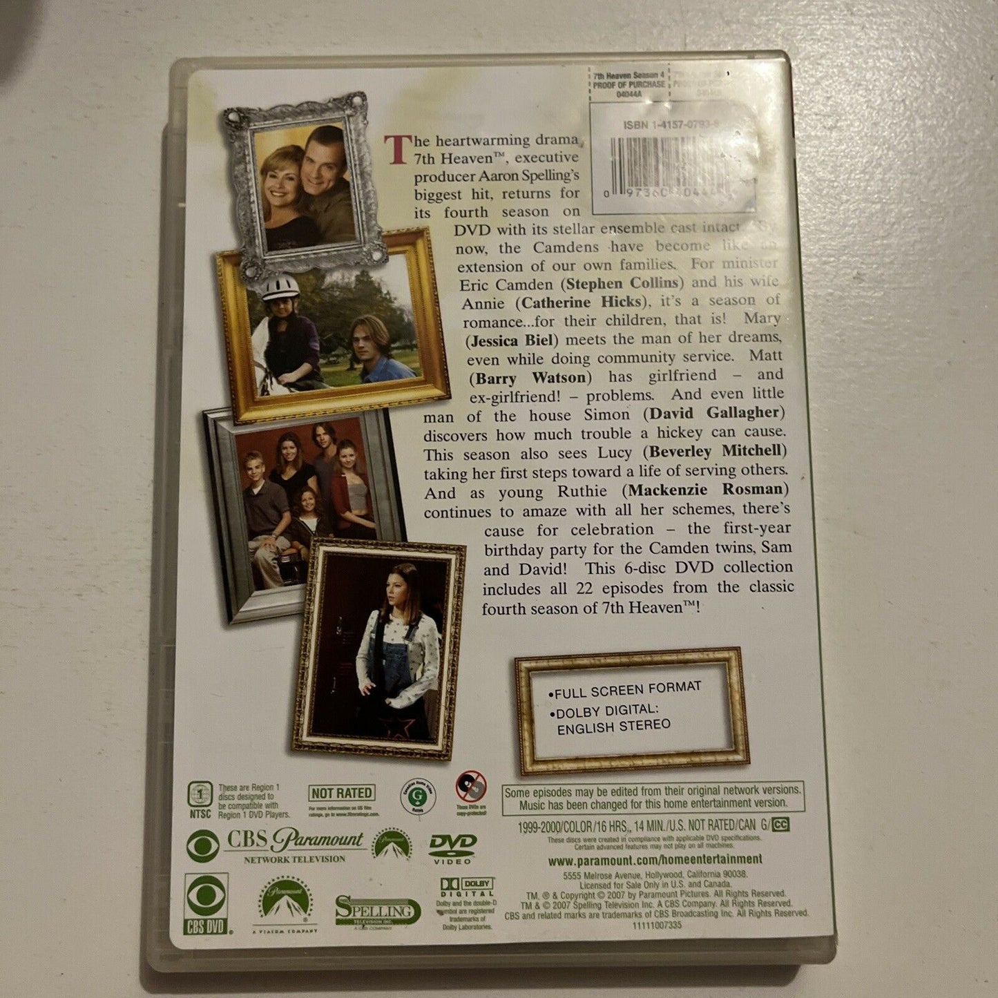 7th Heaven: Season 4 (DVD, 2000, 6-Disc) Region 1