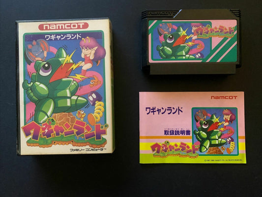 Wagan Land - Nintendo Famicom NES Japan with Box & Manual. Platformer Game