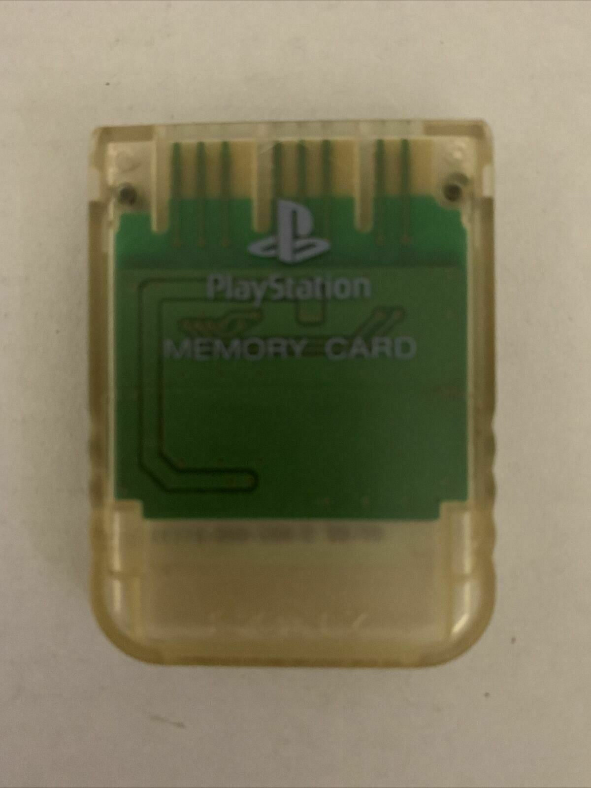 Genuine Official PlayStation 1 Memory Card SCPH-1190 Clear PS1