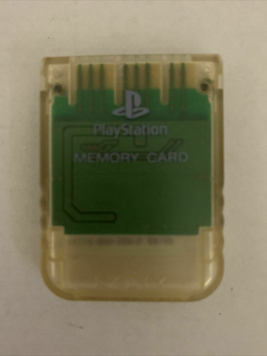 Genuine Official PlayStation 1 Memory Card SCPH-1190 Clear PS1