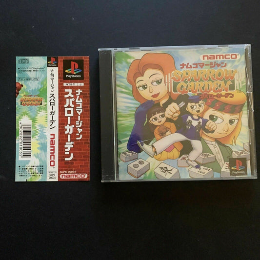 NAMCO Mahjong Sparrow Garden - PS1 PlayStation NTSC-J Mahjong Game