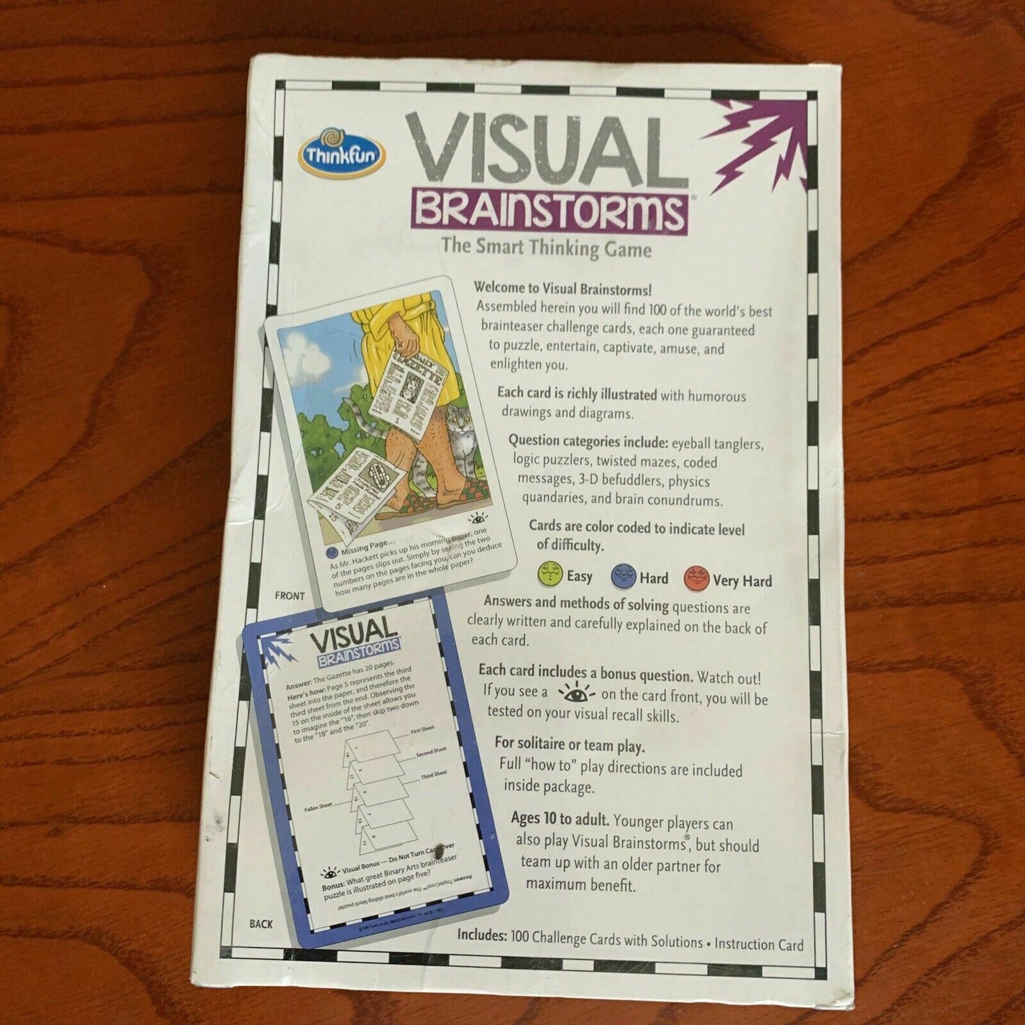 *New Sealed* ThinkFun Visual Brainstorms - The Smart Thinking Game - Card Game